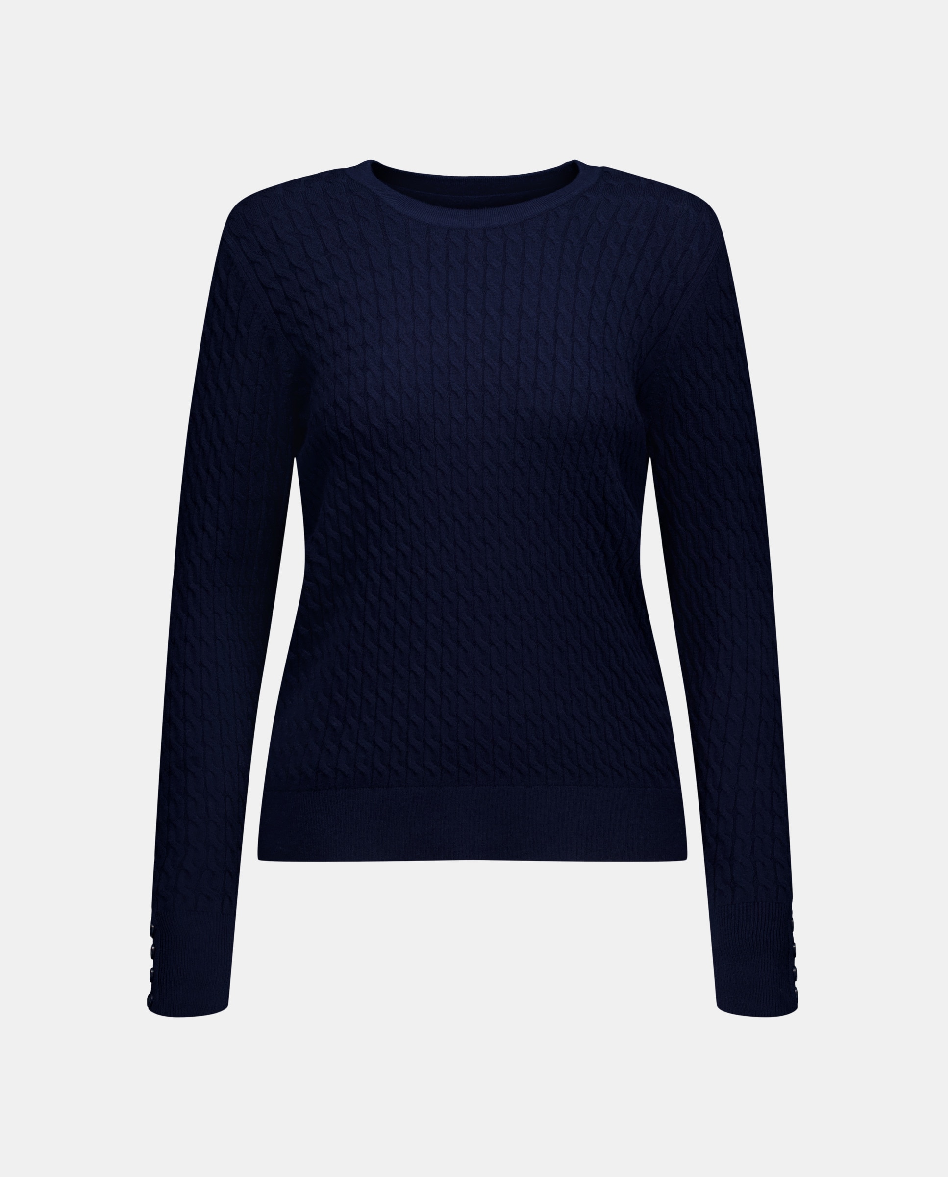 Jersey de mujer de ochos cuello caja Azul marino-4