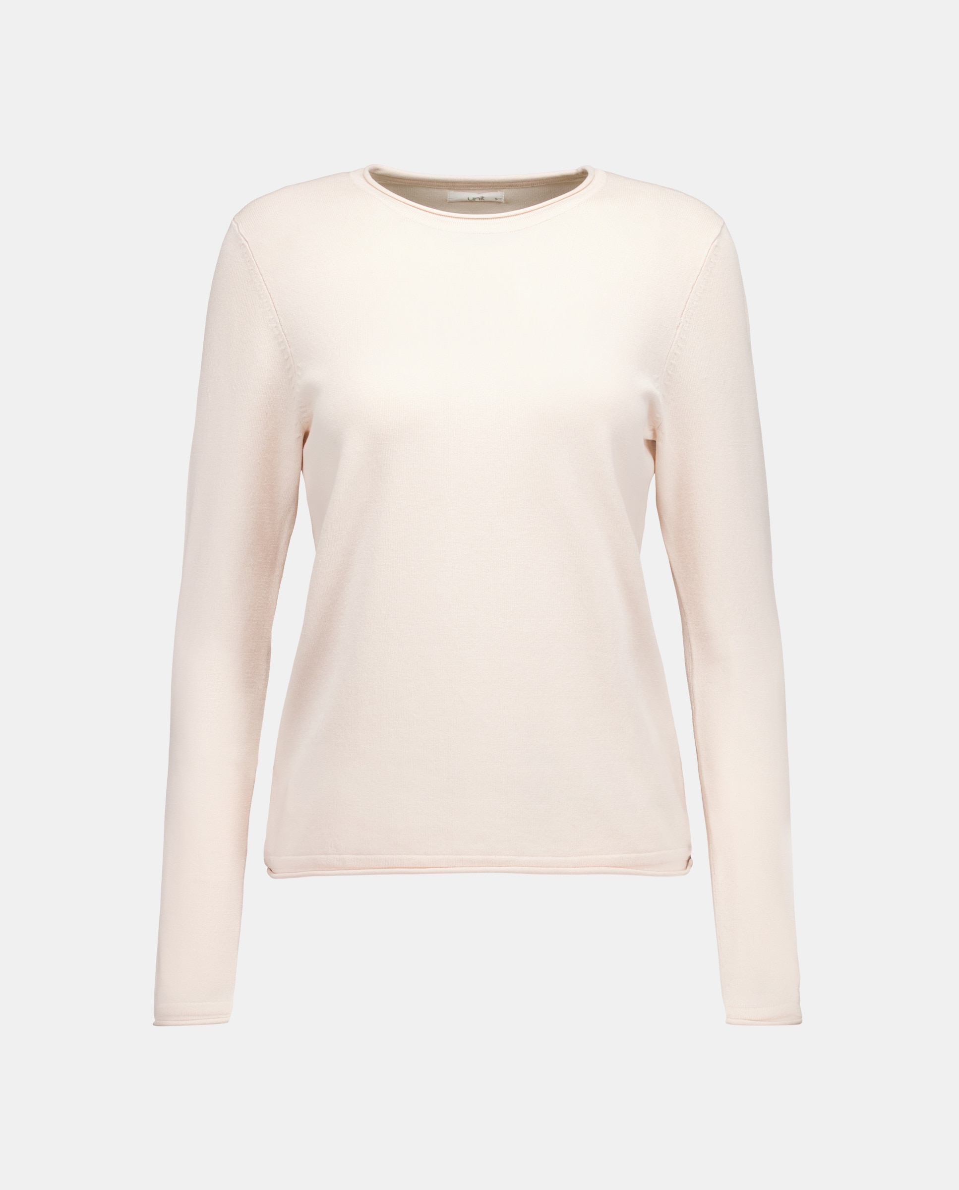 Jersey de mujer básico cuello caja Rosa claro-4