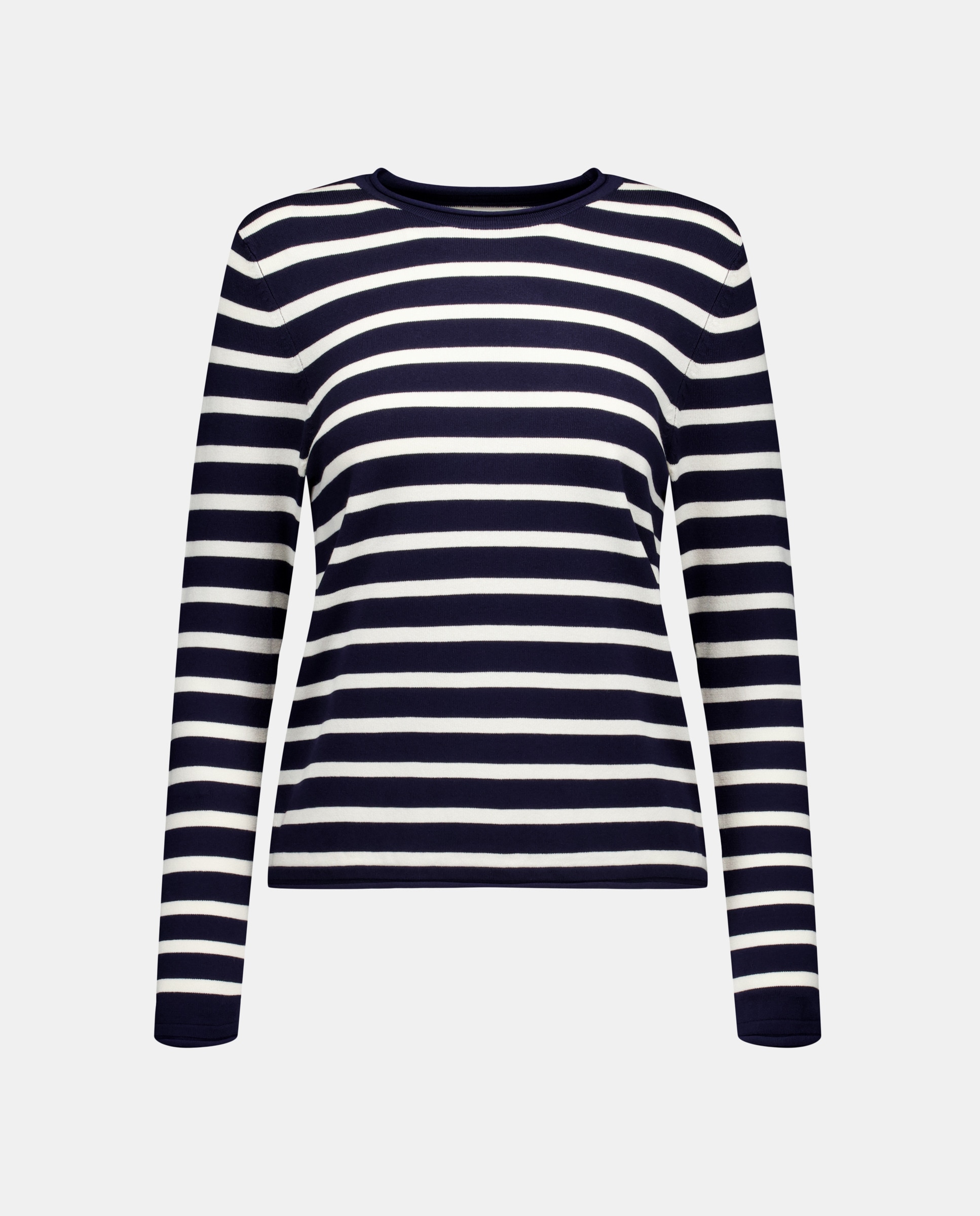 Jersey de mujer básico cuello caja Azul marino-4