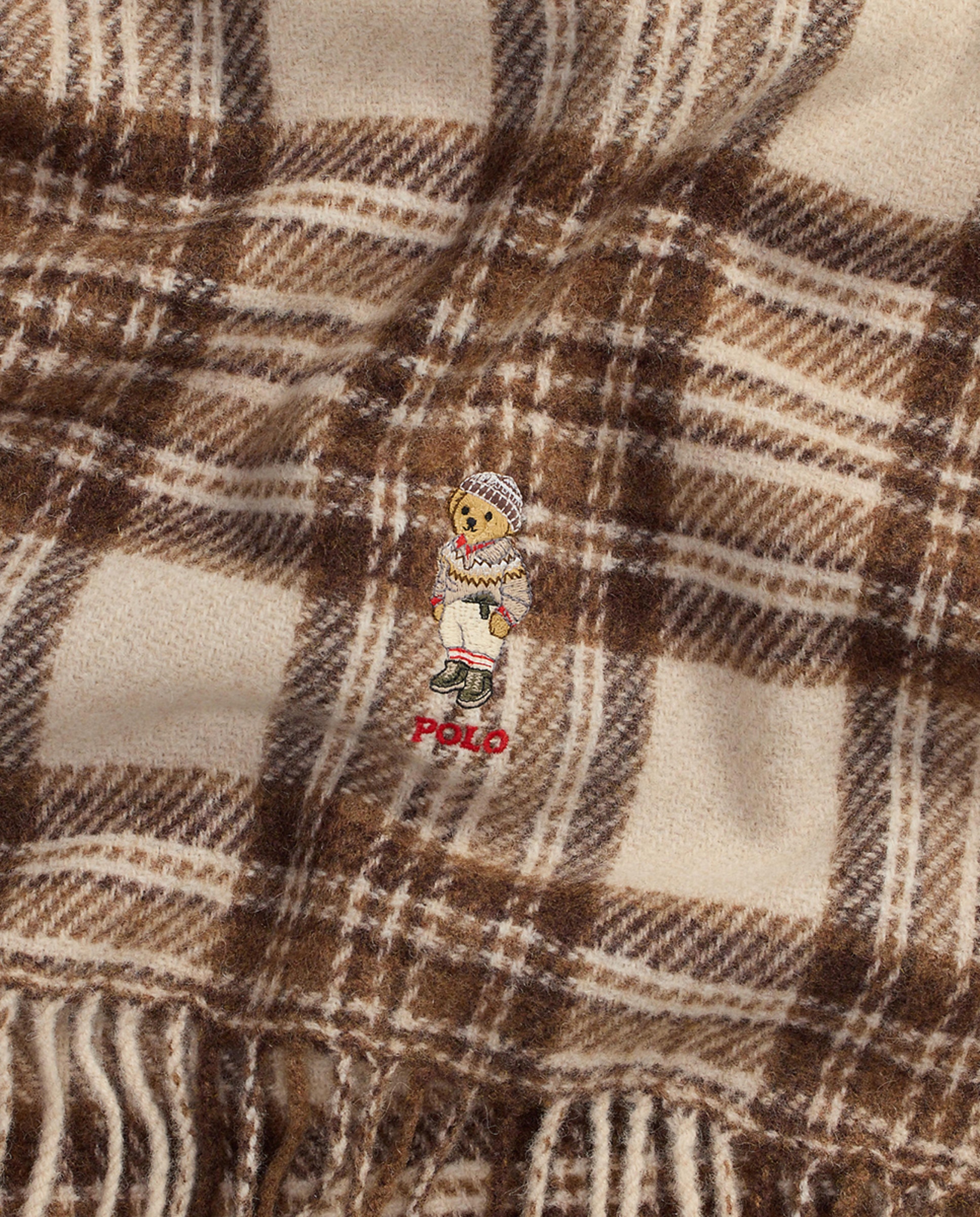 Cachecol de Lã com Polo Bear Multicolor-3