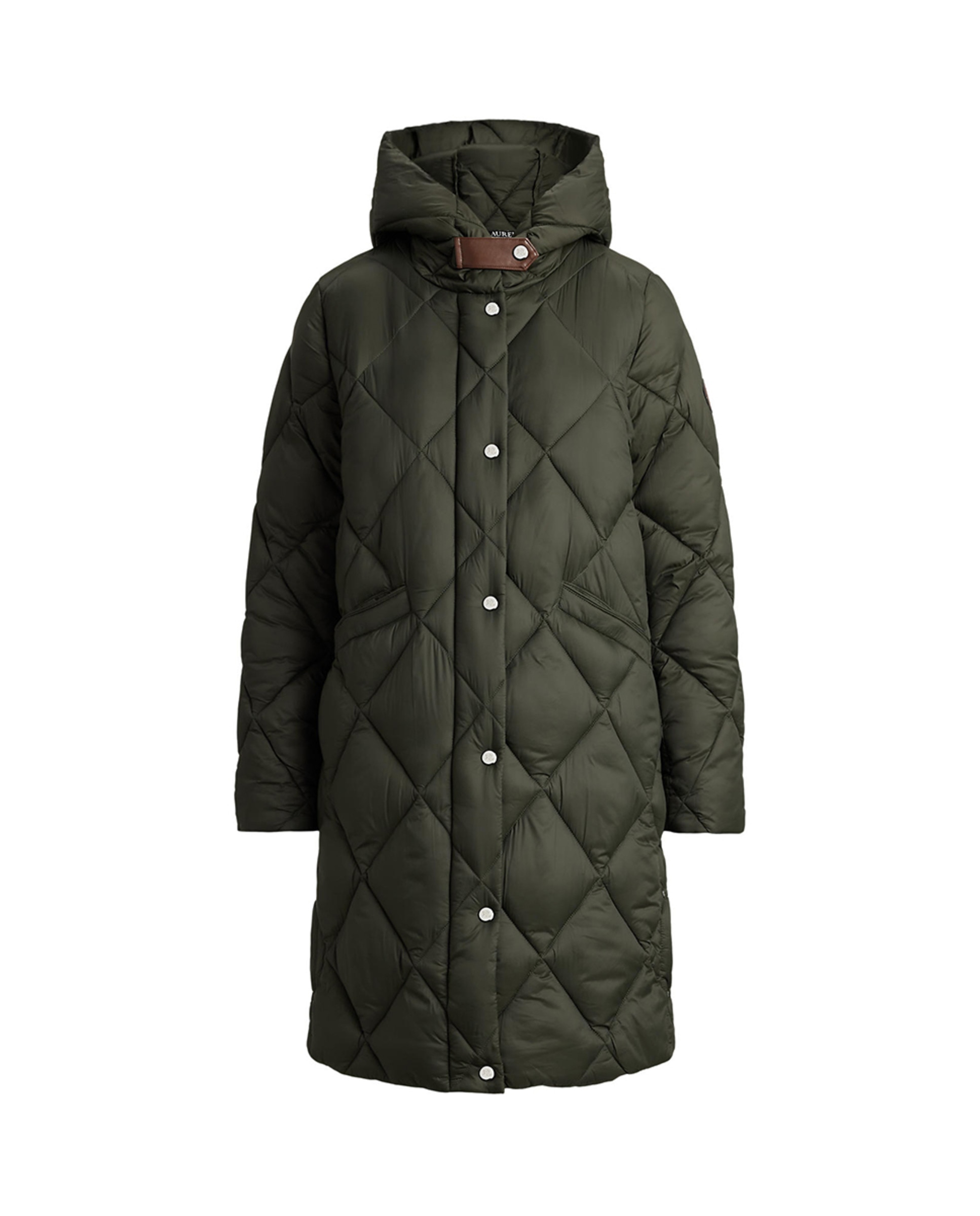 Blusão Acolchoado com Fecho de Pressão Verde pardo-7