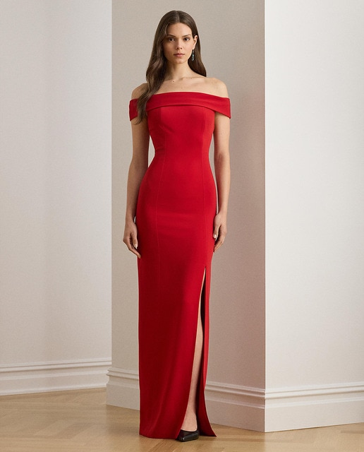 Imagen 0 de Vestido largo de hombros caídos