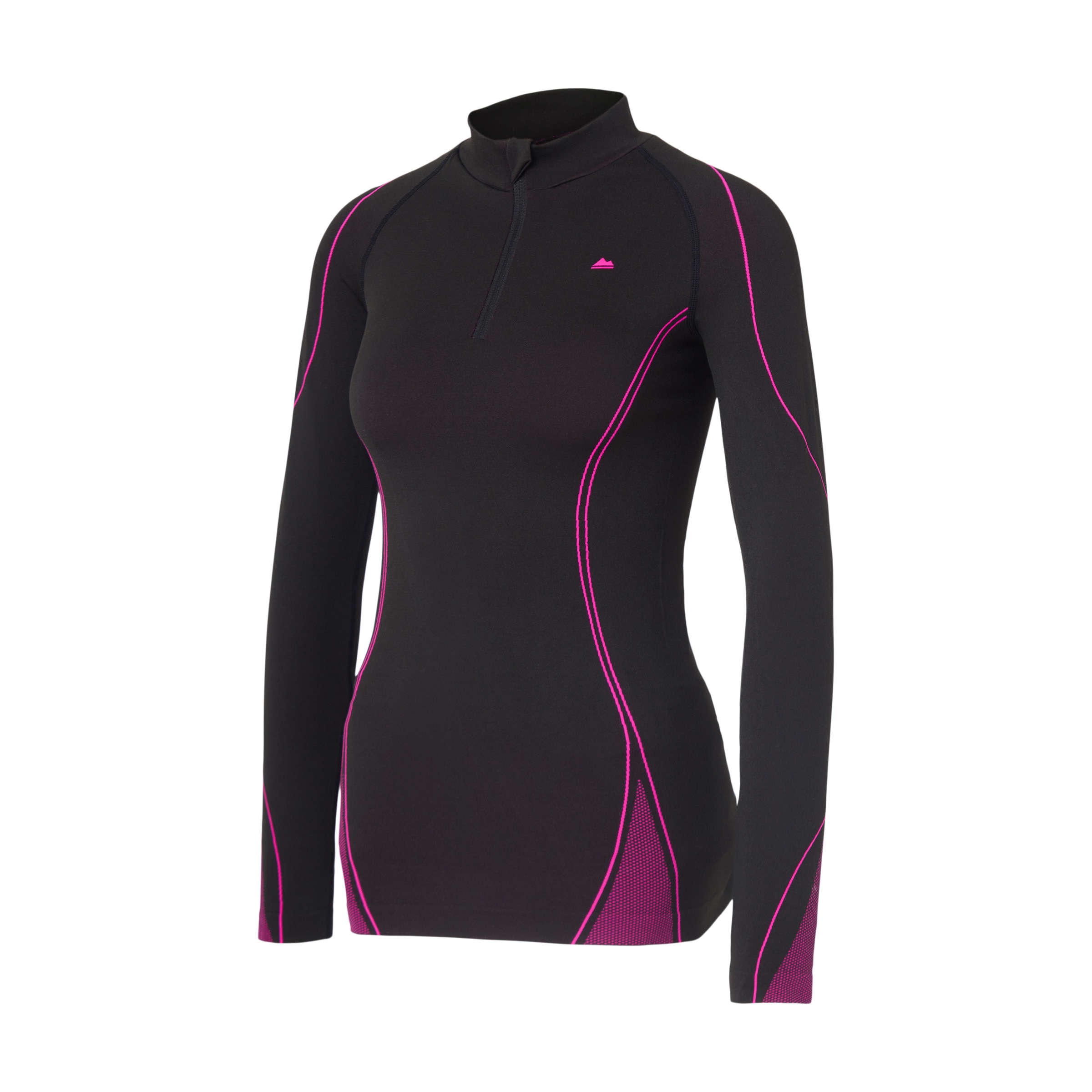 Camisola Interior Térmica de Mulher com 1/2 Fecho de Correr Advance Plus Preto-4