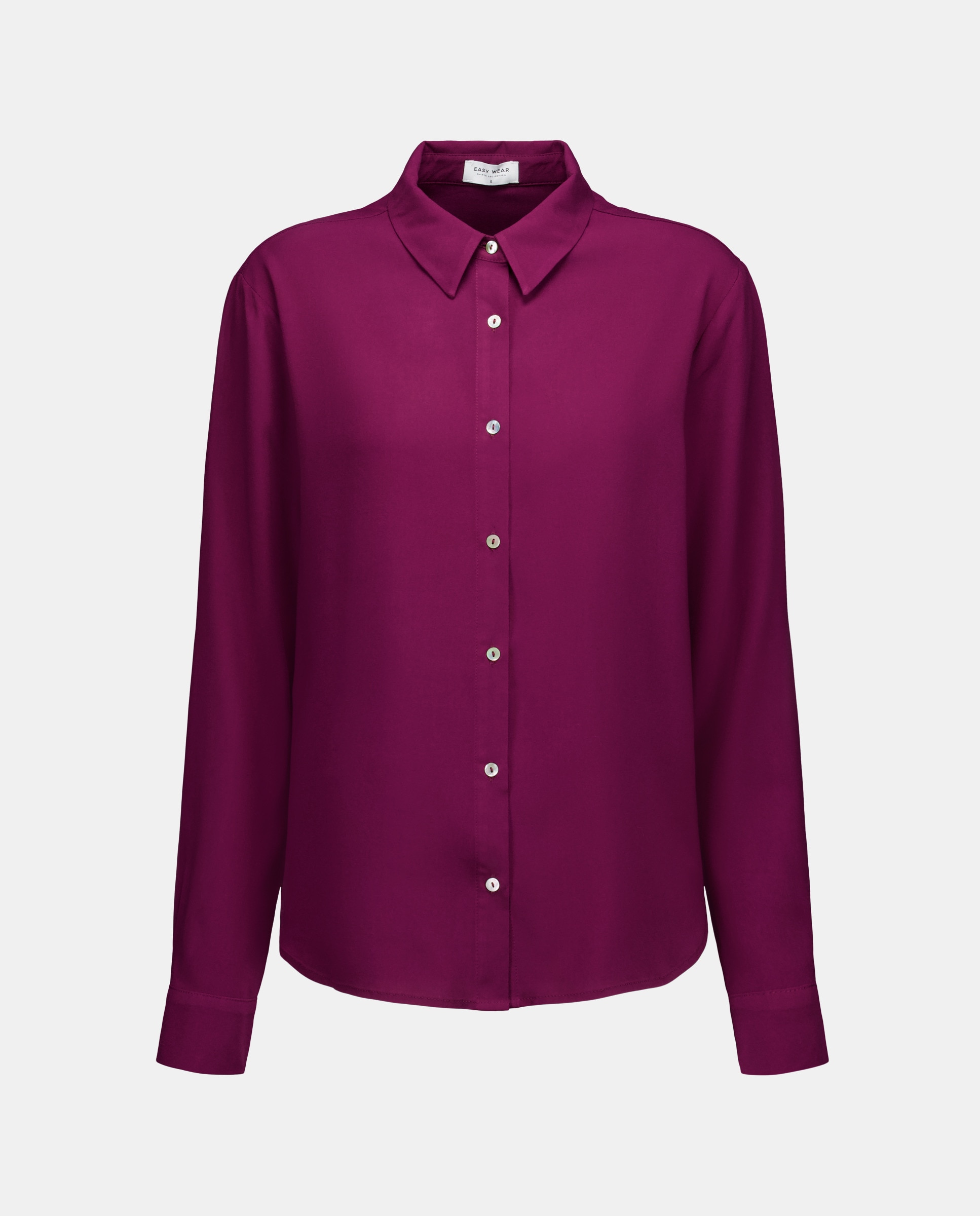 Camisa de Viscose com Manga Comprida Bordeaux-4