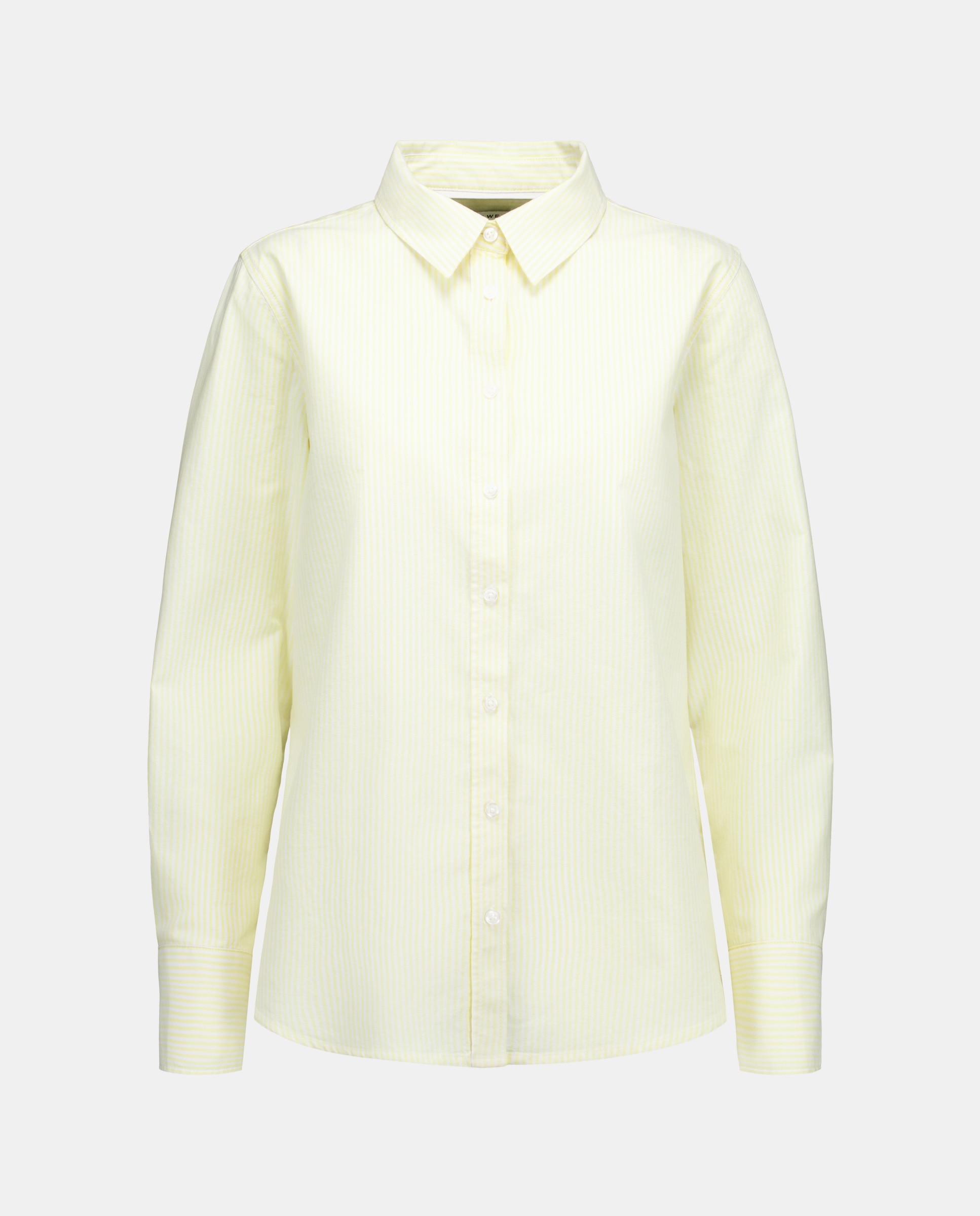 Camisa de Algodão Lisa Amarelo-4