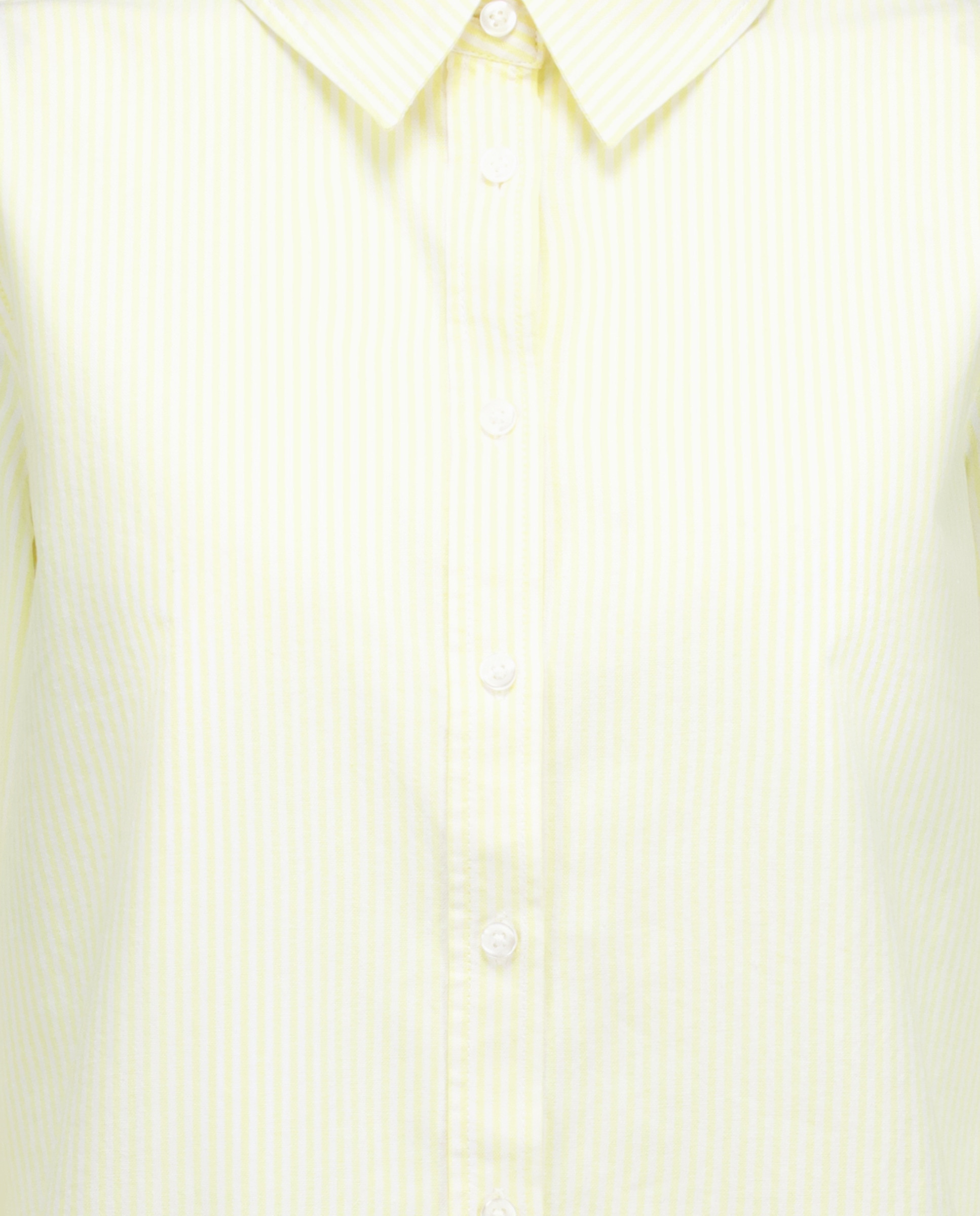 Camisa de Algodão Lisa Amarelo-5