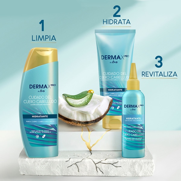 Derma X PRO balm with moisturising rinse with hyaluronic acid doser 145 ml for dry scalps