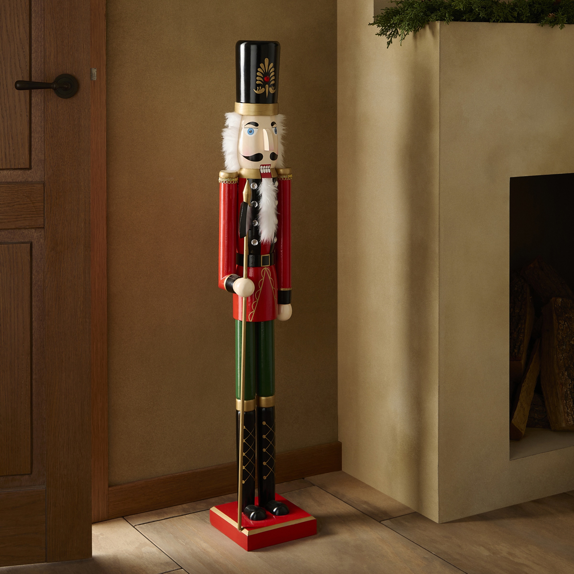 Figura Cascanueces de madera rojo Navidad El Corte Inglés Rojo-1