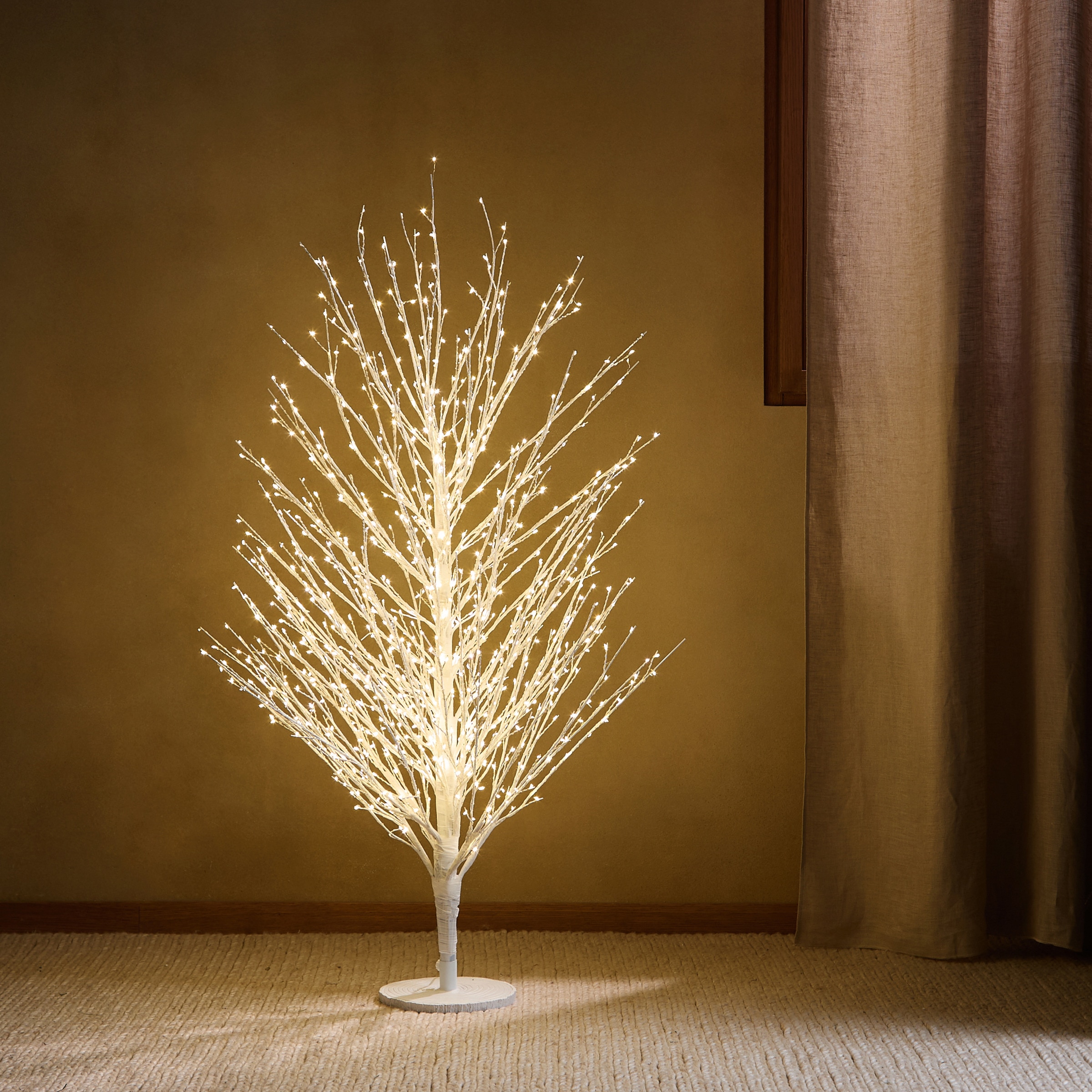 Árbol de suelo contemporáneo con luz LED para exterior Posets Navidad El Corte Inglés Blanco-1