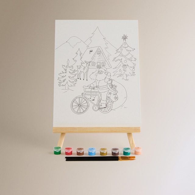 Imagen 0 de Set DIY Cabellete con acuarelas Papá Noel Navidad