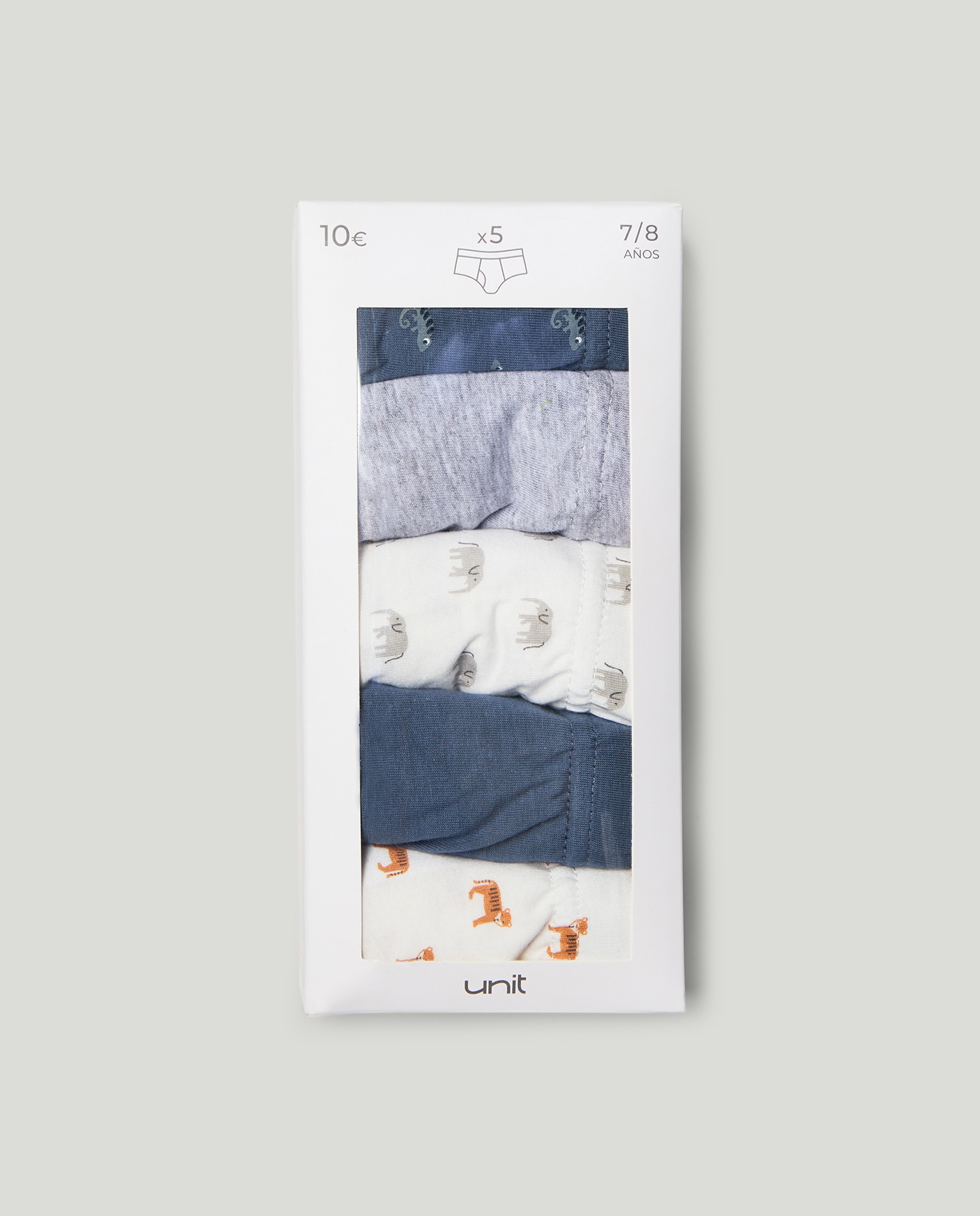 Pack 5 slips fantasia de niño Azul-4
