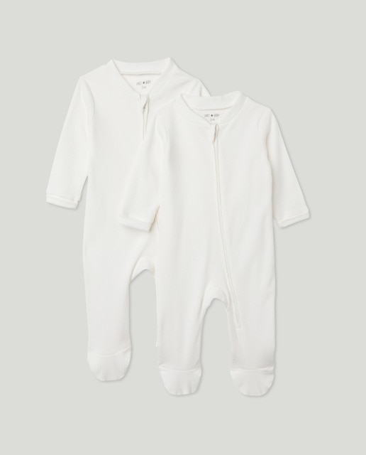 Imagen 0 de Pack de 2 pijamas de bebé de manga larga canalé