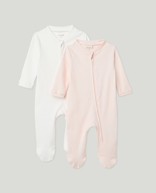 Imagen 0 de Pack de 2 pijamas de bebé de manga larga canalé