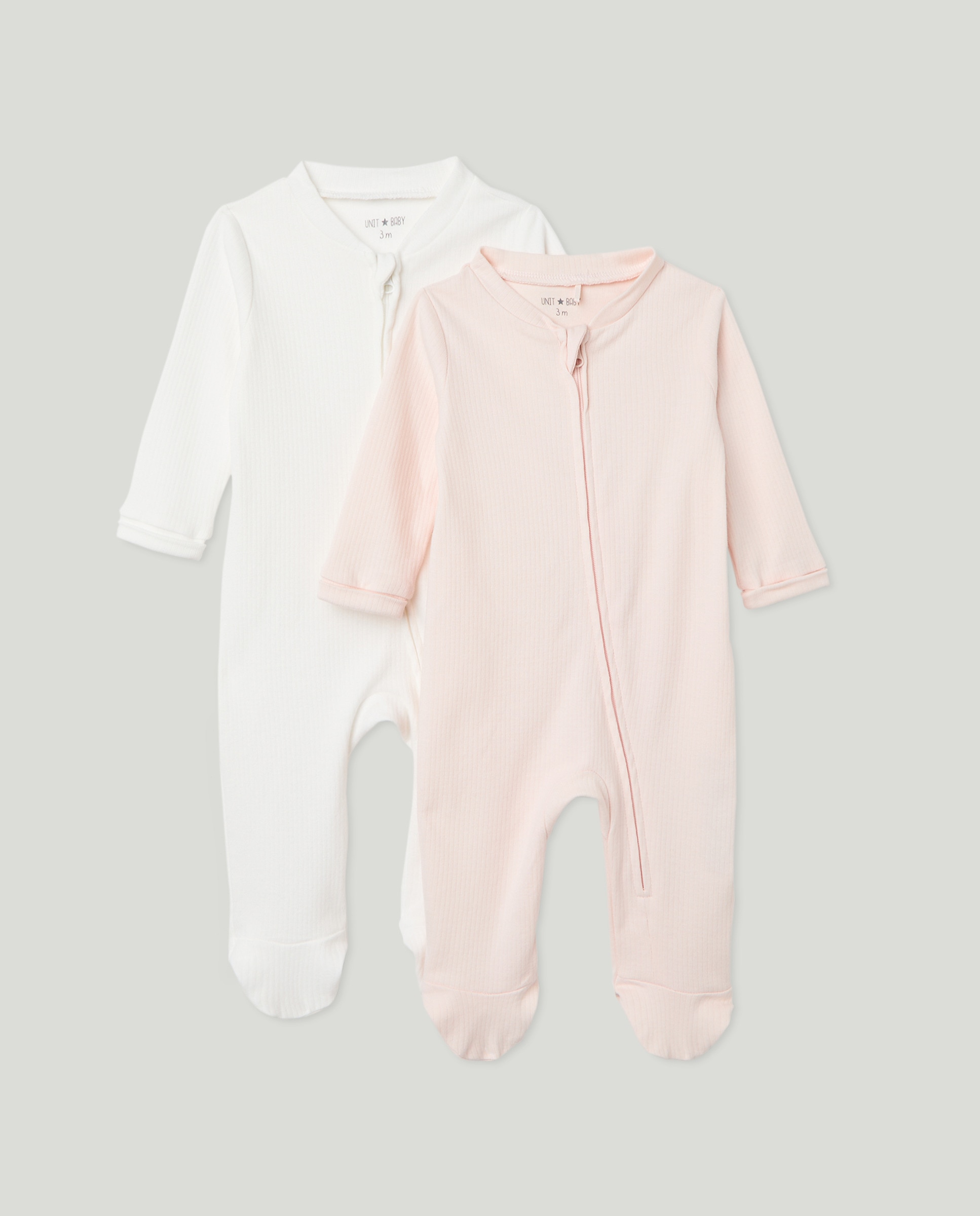 Imagen 0 de Pack de 2 pijamas de bebé de manga larga canalé