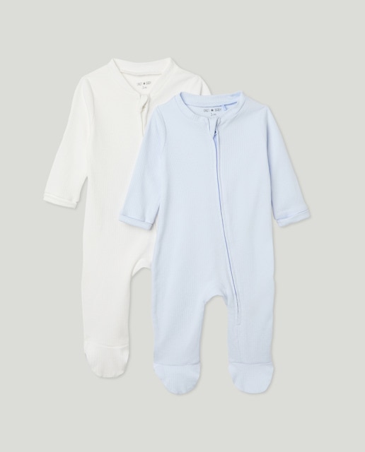 Imagen 0 de Pack de 2 pijamas de bebé de manga larga canalé