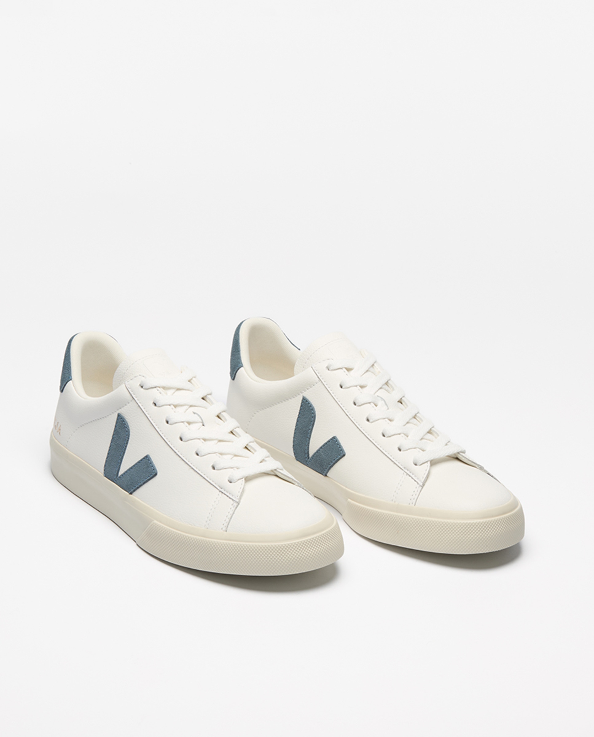 Sapatilhas Campo Leather Extra White California Azul-3