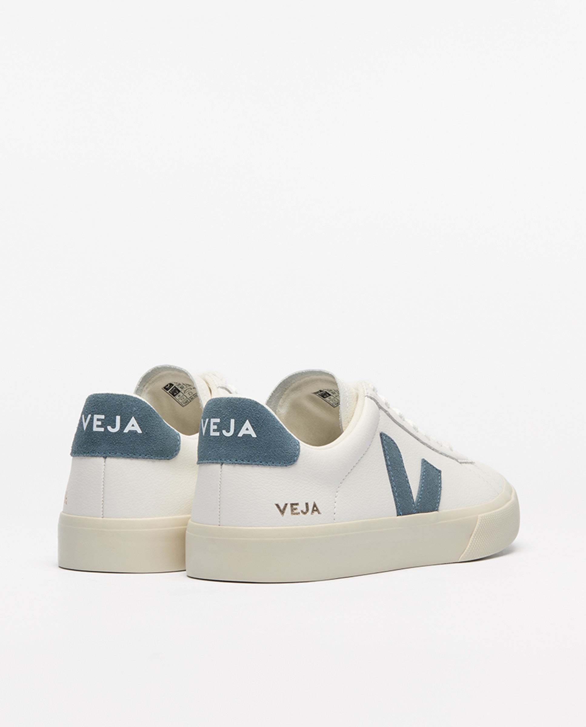 Sapatilhas Campo Leather Extra White California Azul-2