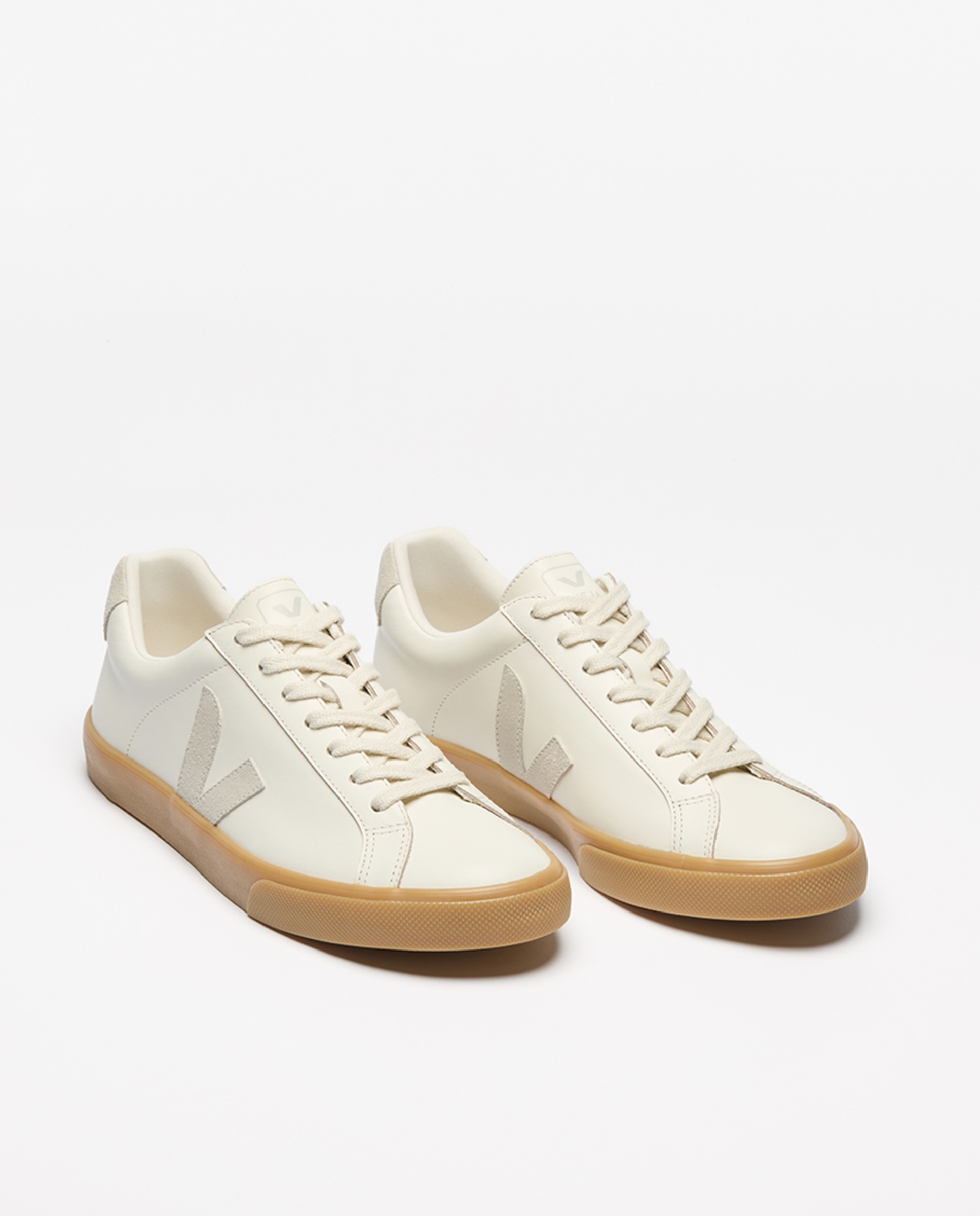 Sapatilhas Baskets Esplar em Pele Branco Total-3