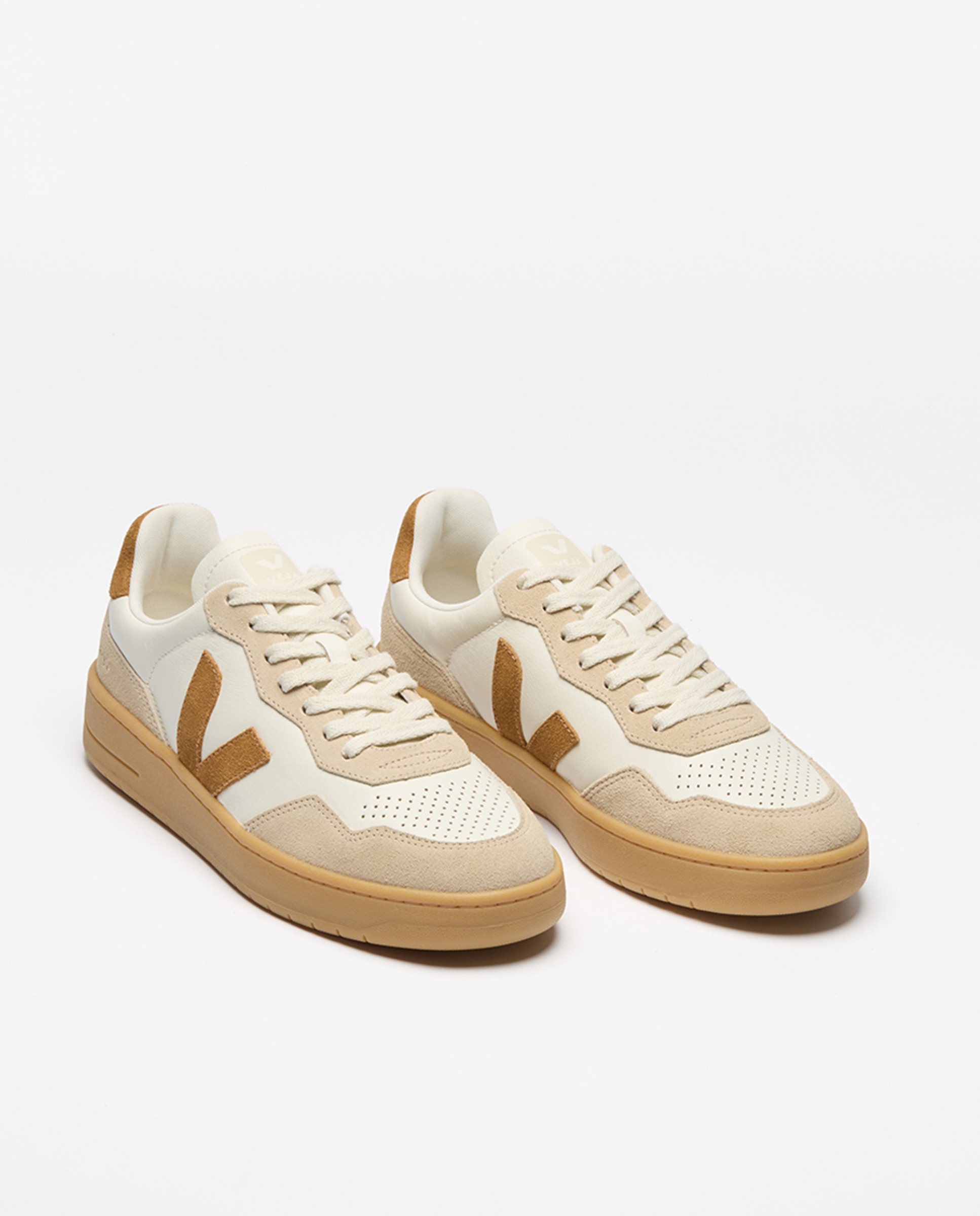 Sapatilhas Baskets v90 em Pele Branco Total-3