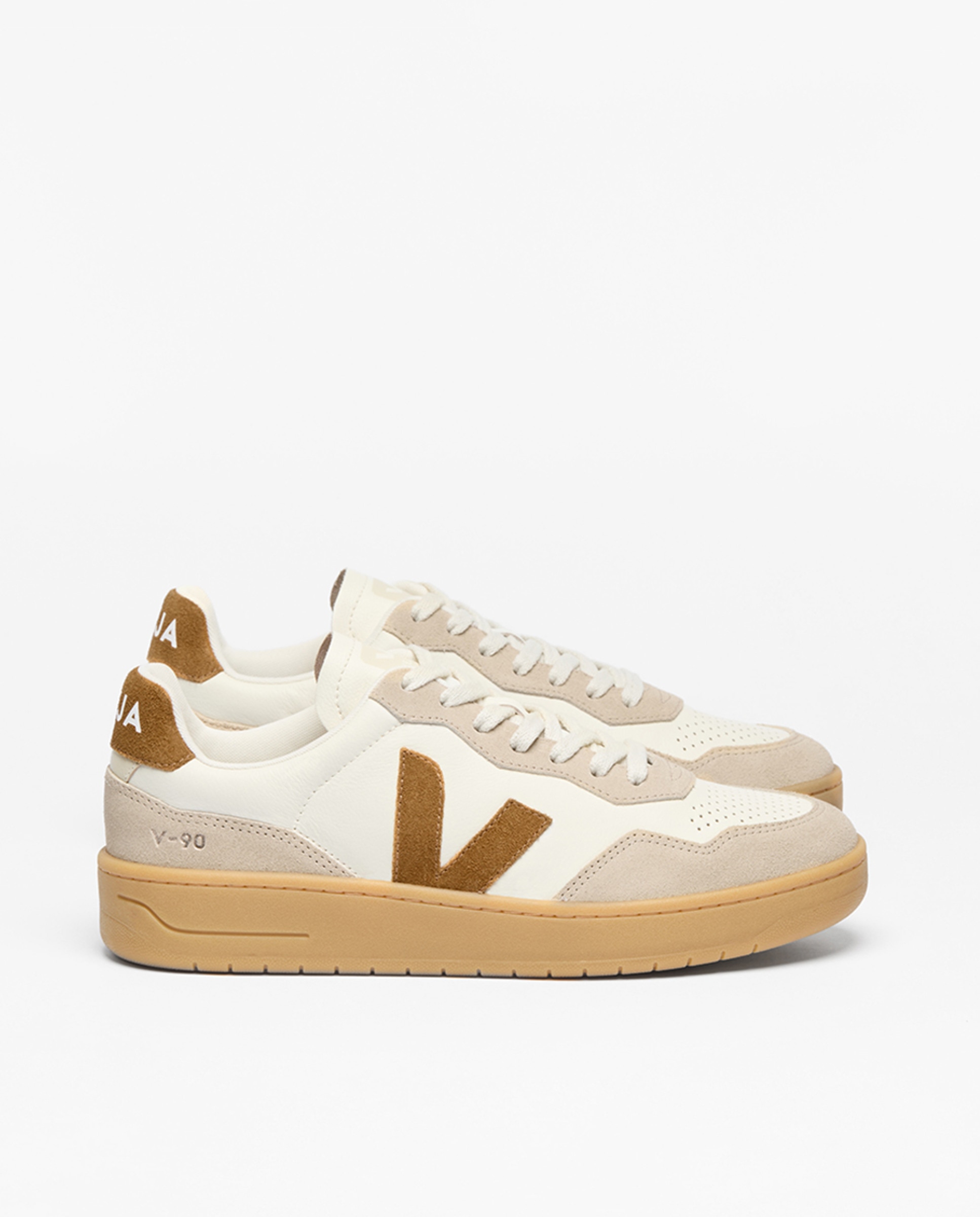 Sapatilhas Baskets v90 em Pele Branco Total-1