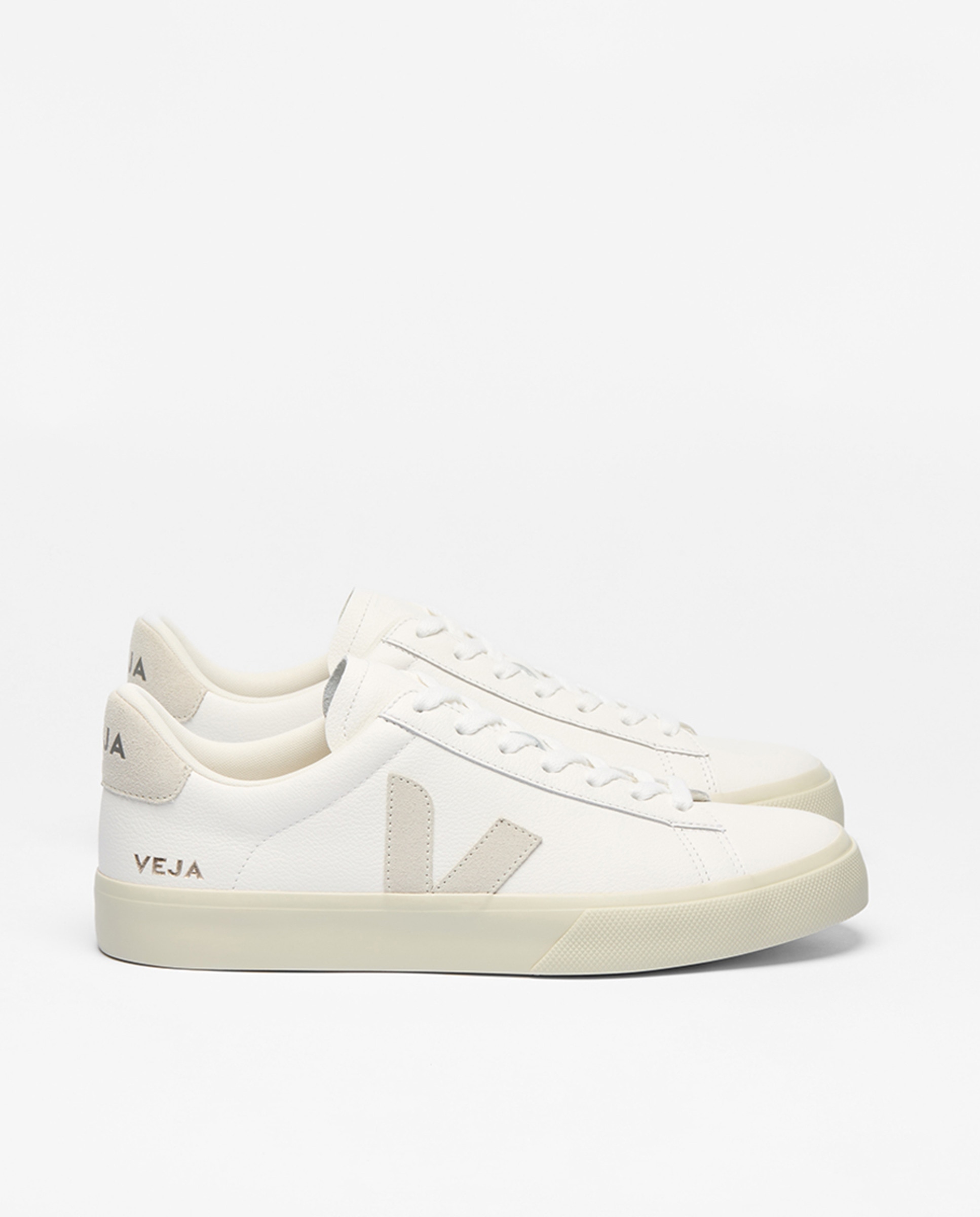 Sapatilhas Baskets Campo em Pele Branco Total-1