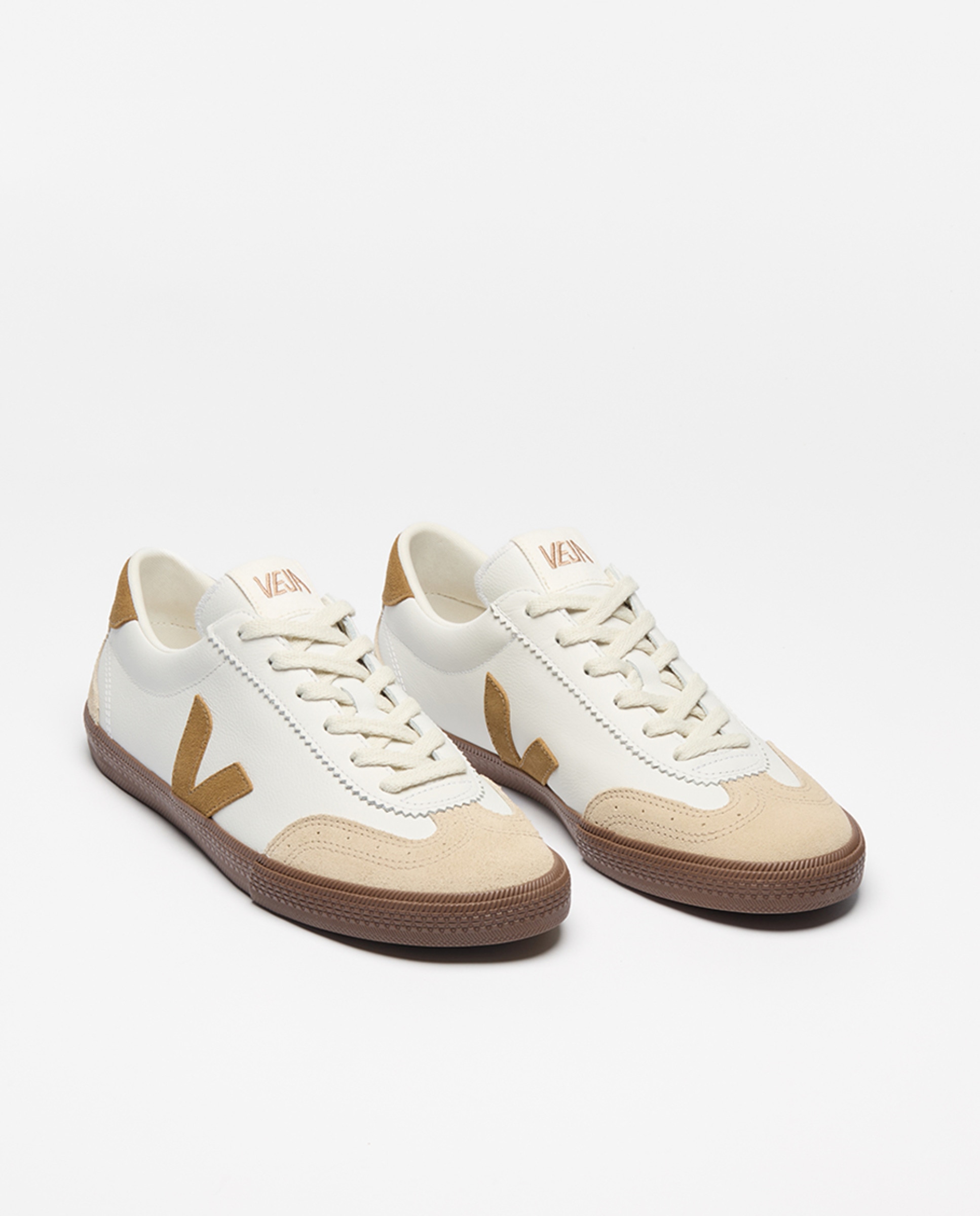 Sapatilhas Baskets Volley em Pele Branco Total-3