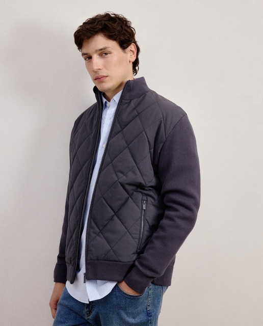 Imagen 0 de Chaqueta combinada rombos de hombre