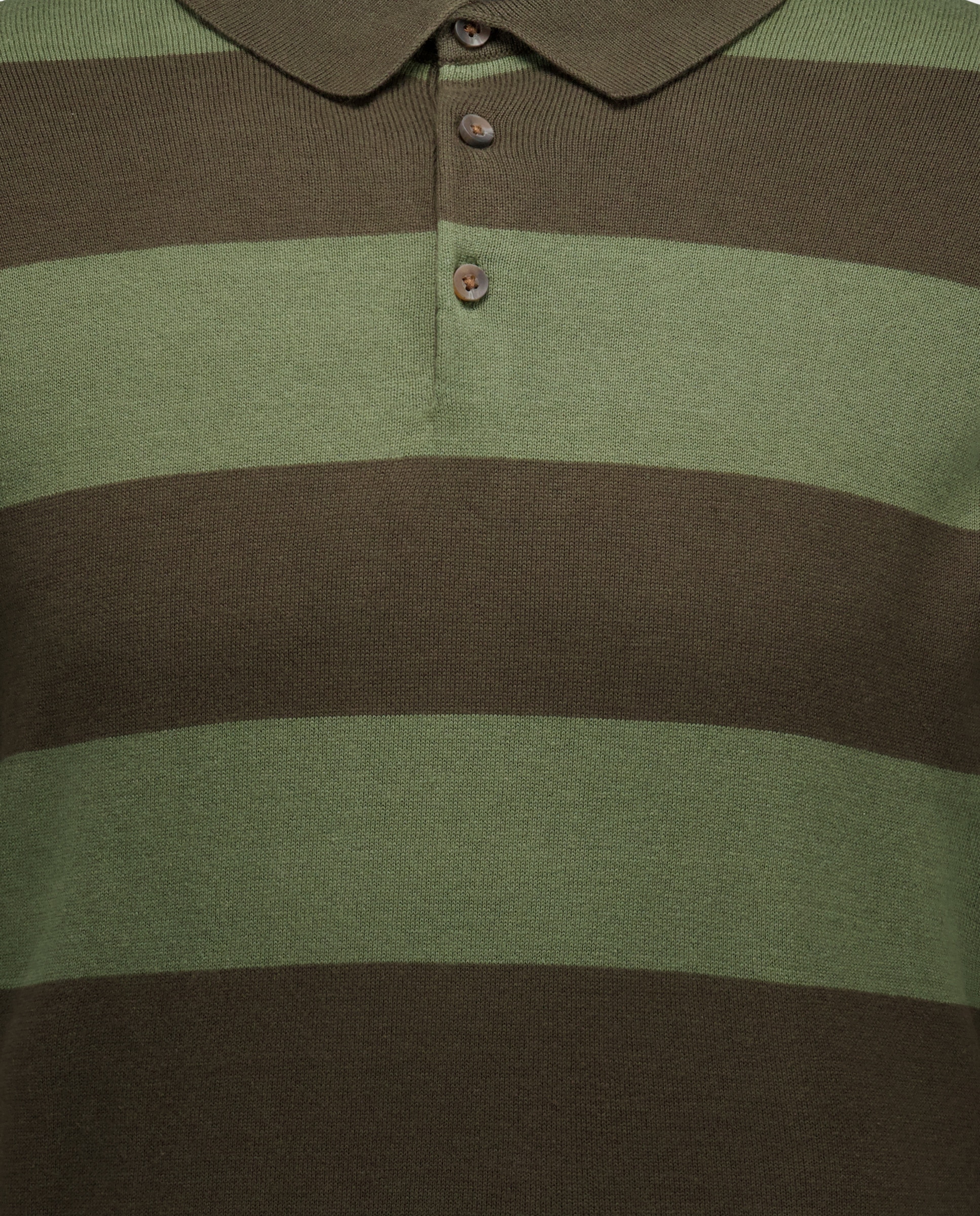 Jersey de hombre cuello polo rayas algodón Beige-5