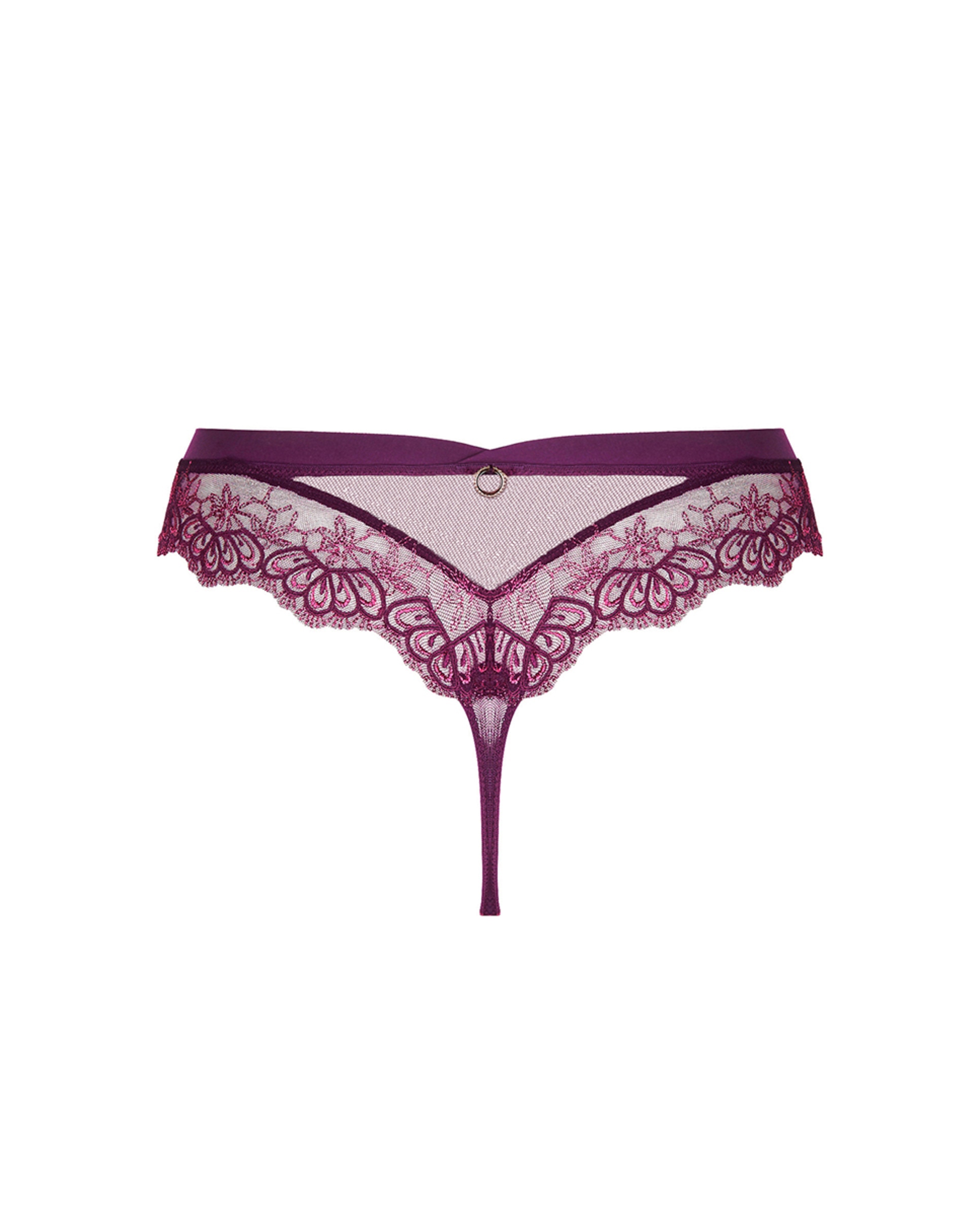 Tanga Fina de Tiras Laterais Beringela-5