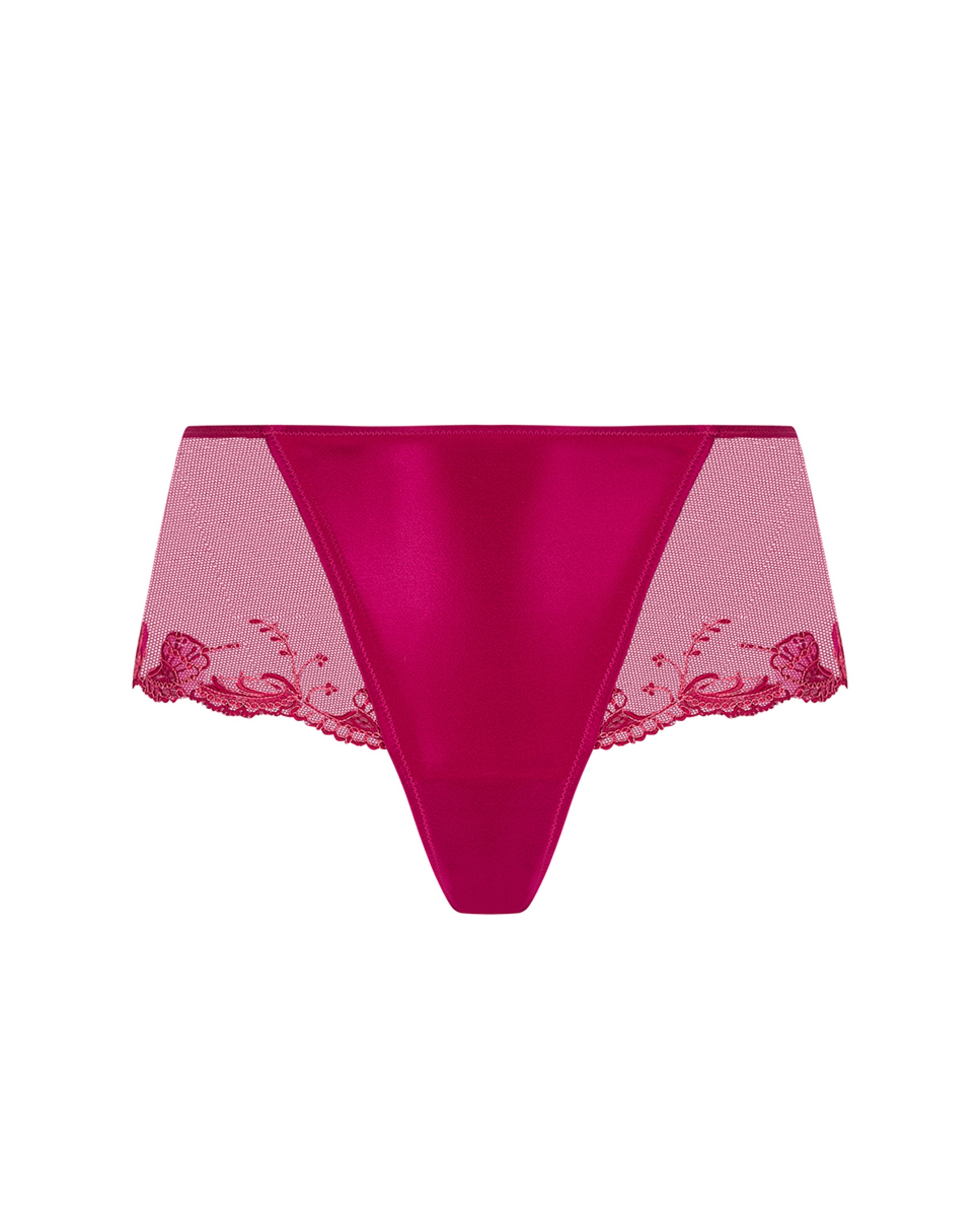 Shortie Splendeur Soie Lise Charmel com tecido em contraste Fúcsia-5