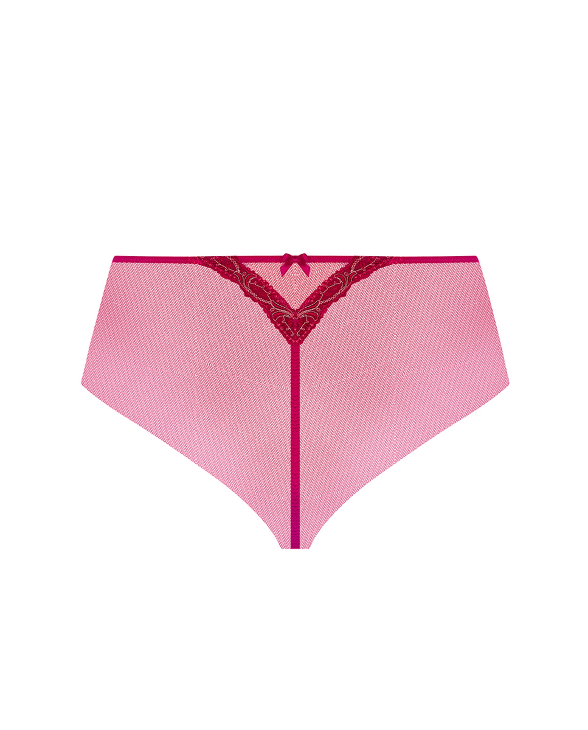 Shortie Splendeur Soie Lise Charmel com tecido em contraste Fúcsia-6