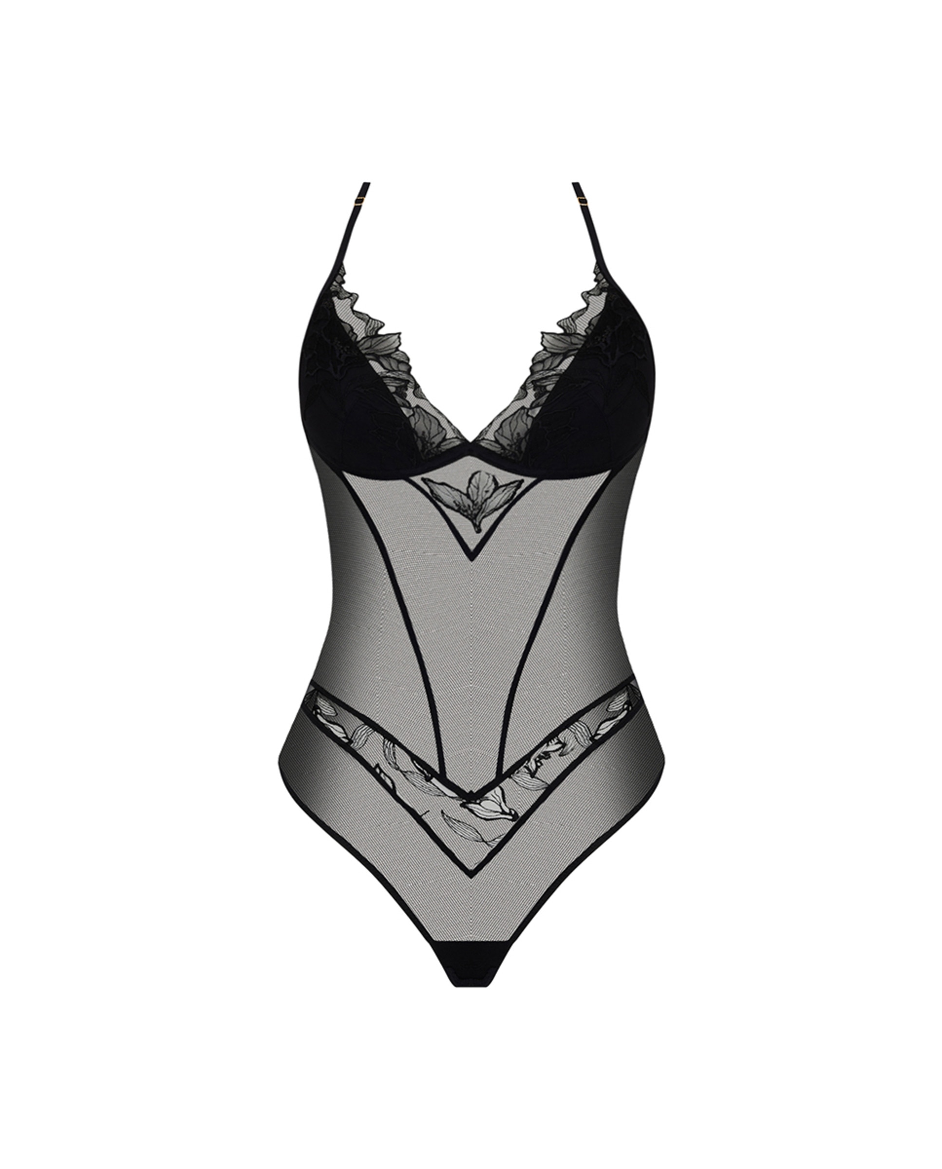 Body Sexy com Transparências Preto-4