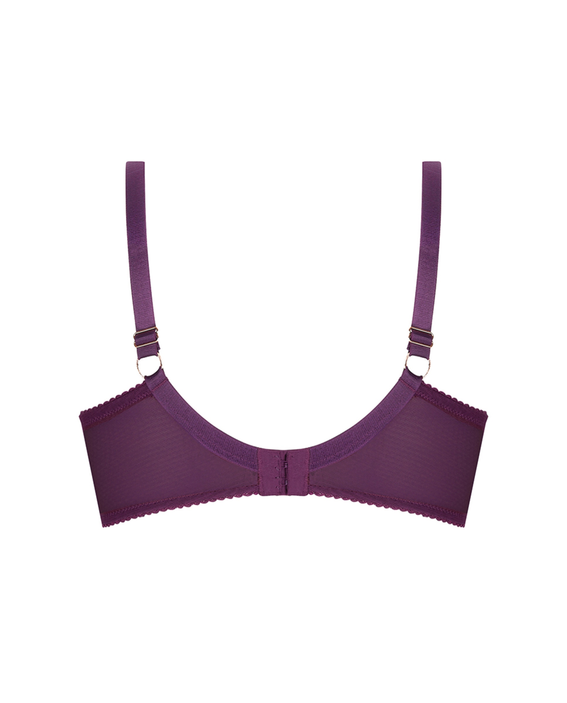 Soutien de Copa Grande com Aros e Copa até D ou E. Reforços Laterais. Beringela-6