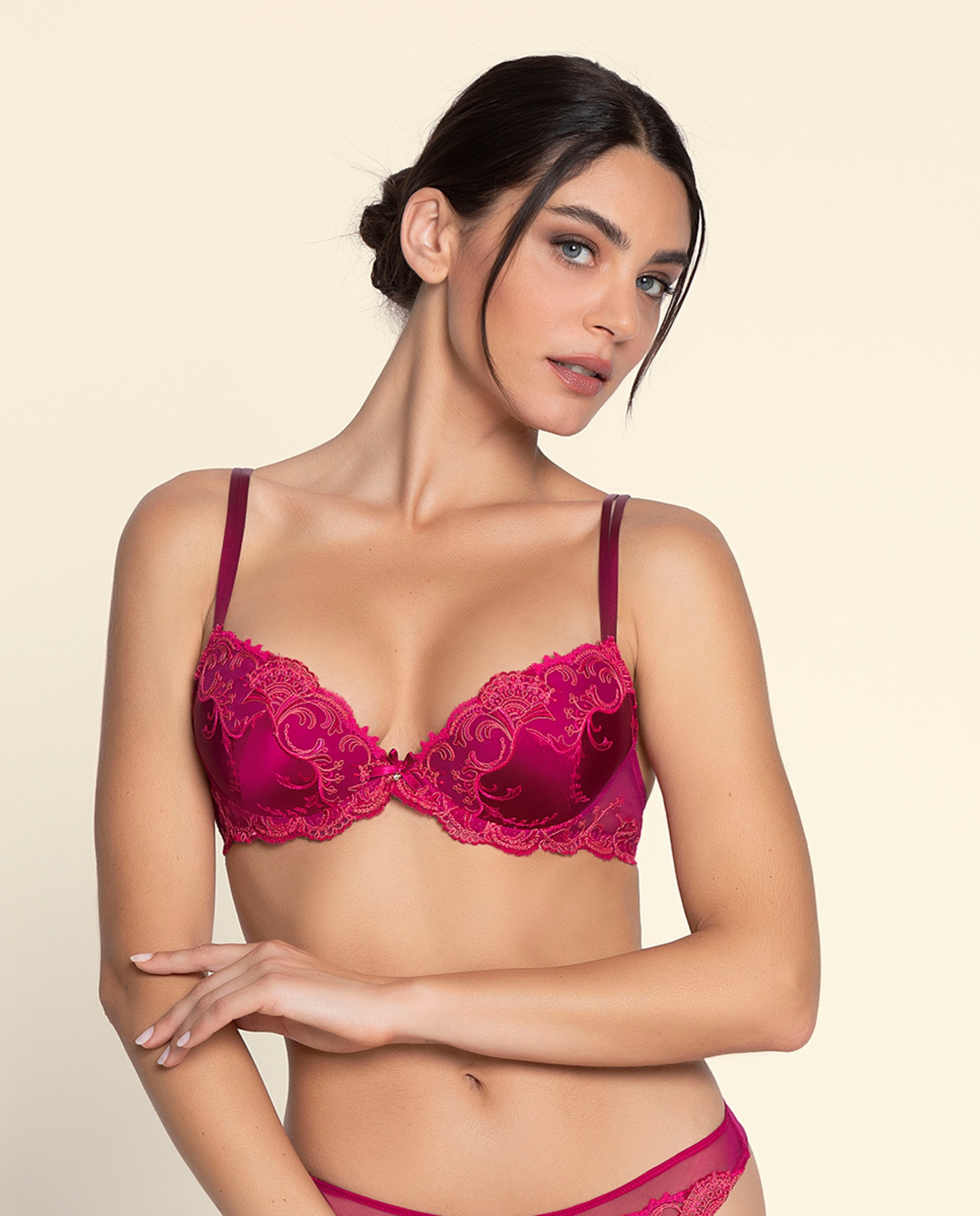 Soutien Push-up com EVA Foam Fúcsia-1