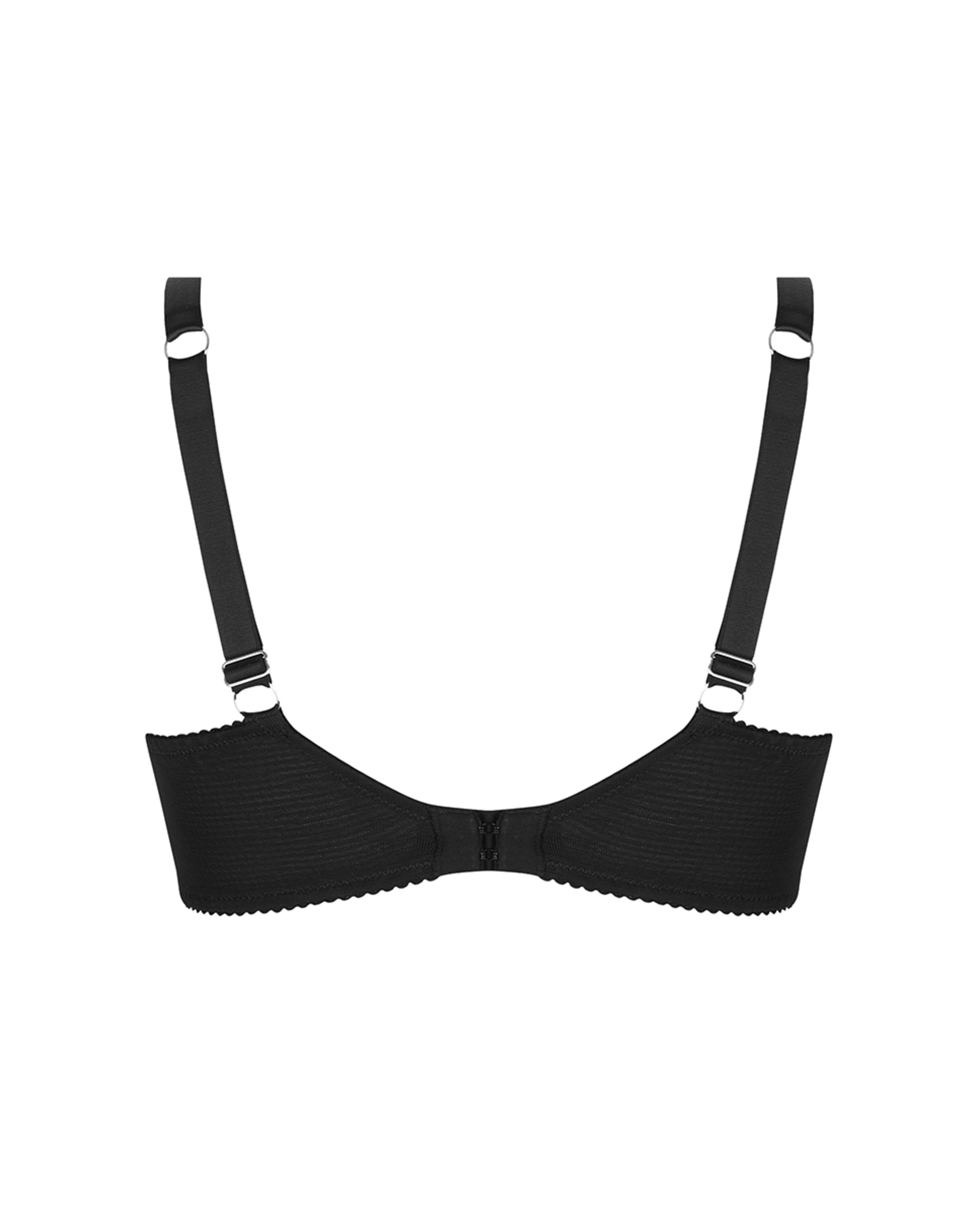 Soutien de Corte Francês Balconette com Aros e sem Enchimento Preto-5