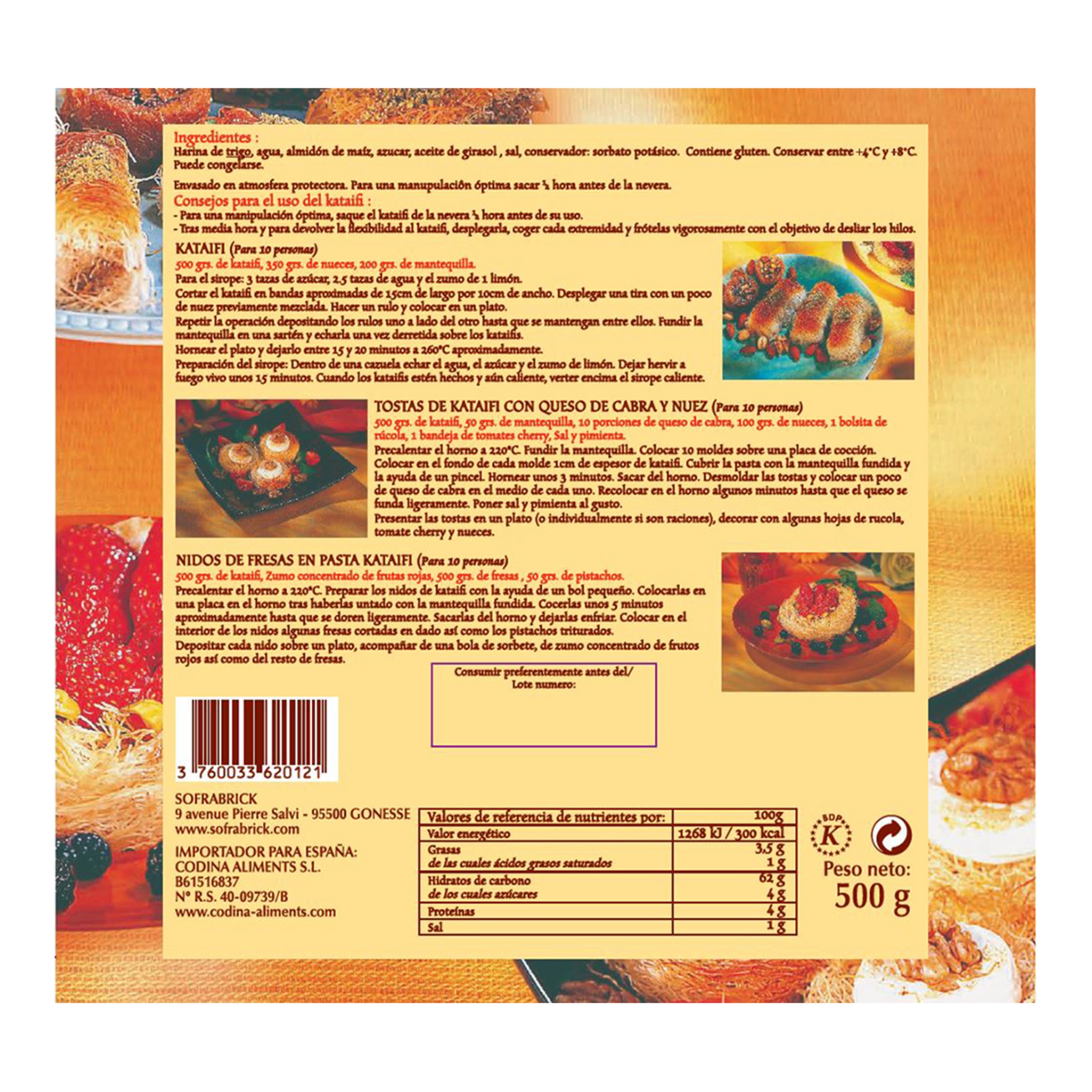 Pasta Kataifi fresca JR 2
