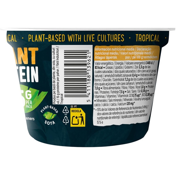 tropical protein with soy, mango and banana container 200 g