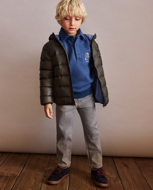 Imagem 0 de Blusão Acolchoado de Capuz Ligeiro de Penugem RDS com Bolsos e Bolsa