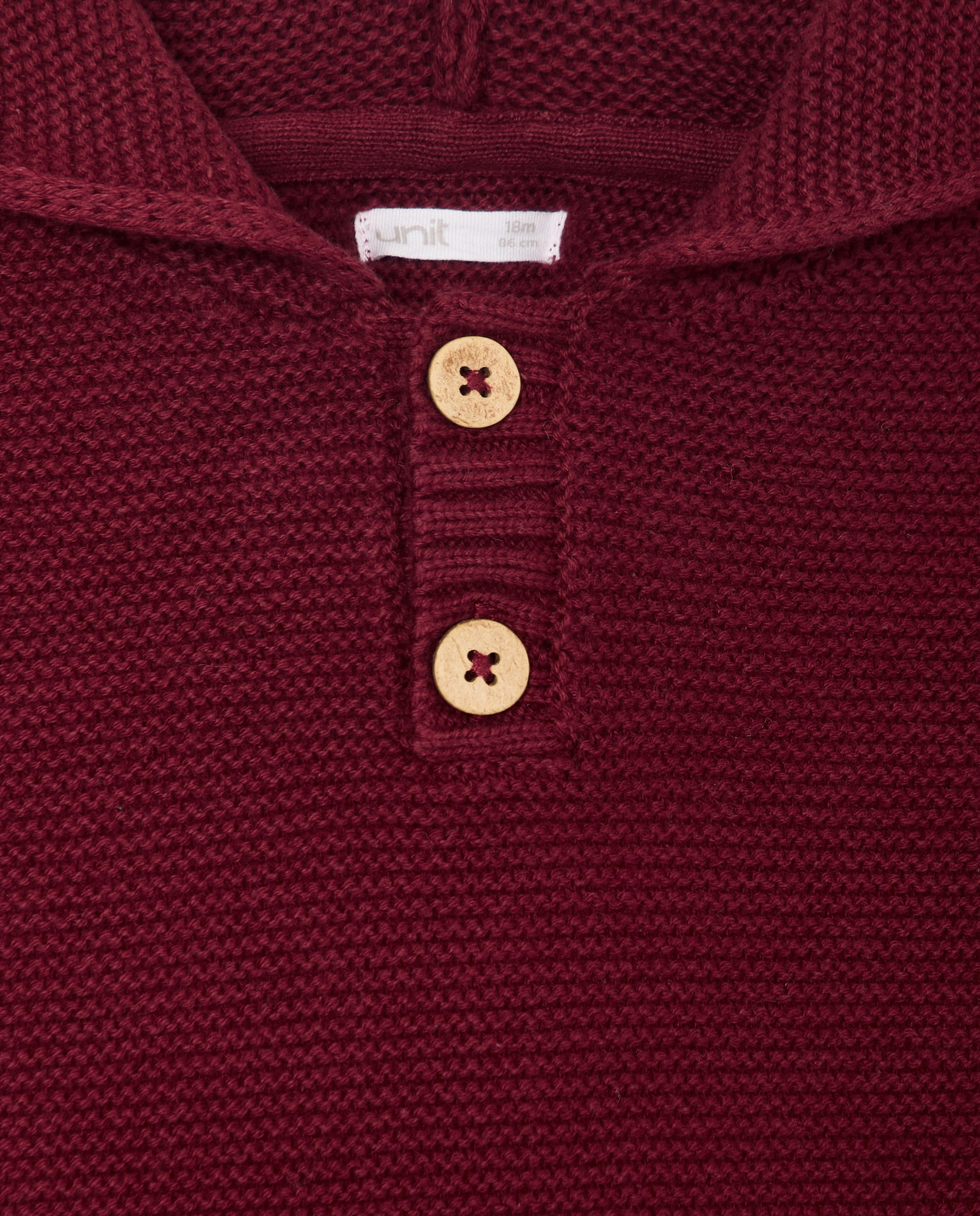 Jersey de bebé canguro con capucha punto bobo Morado-3