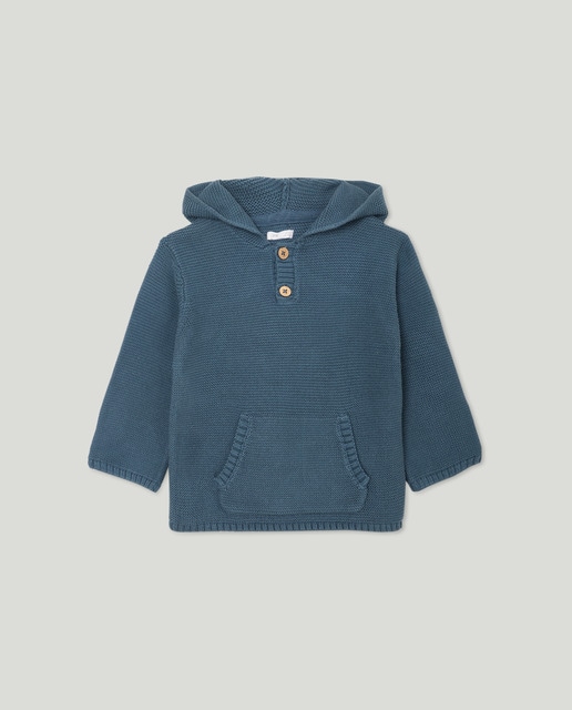 Imagen 0 de Jersey de bebé canguro con capucha punto bobo