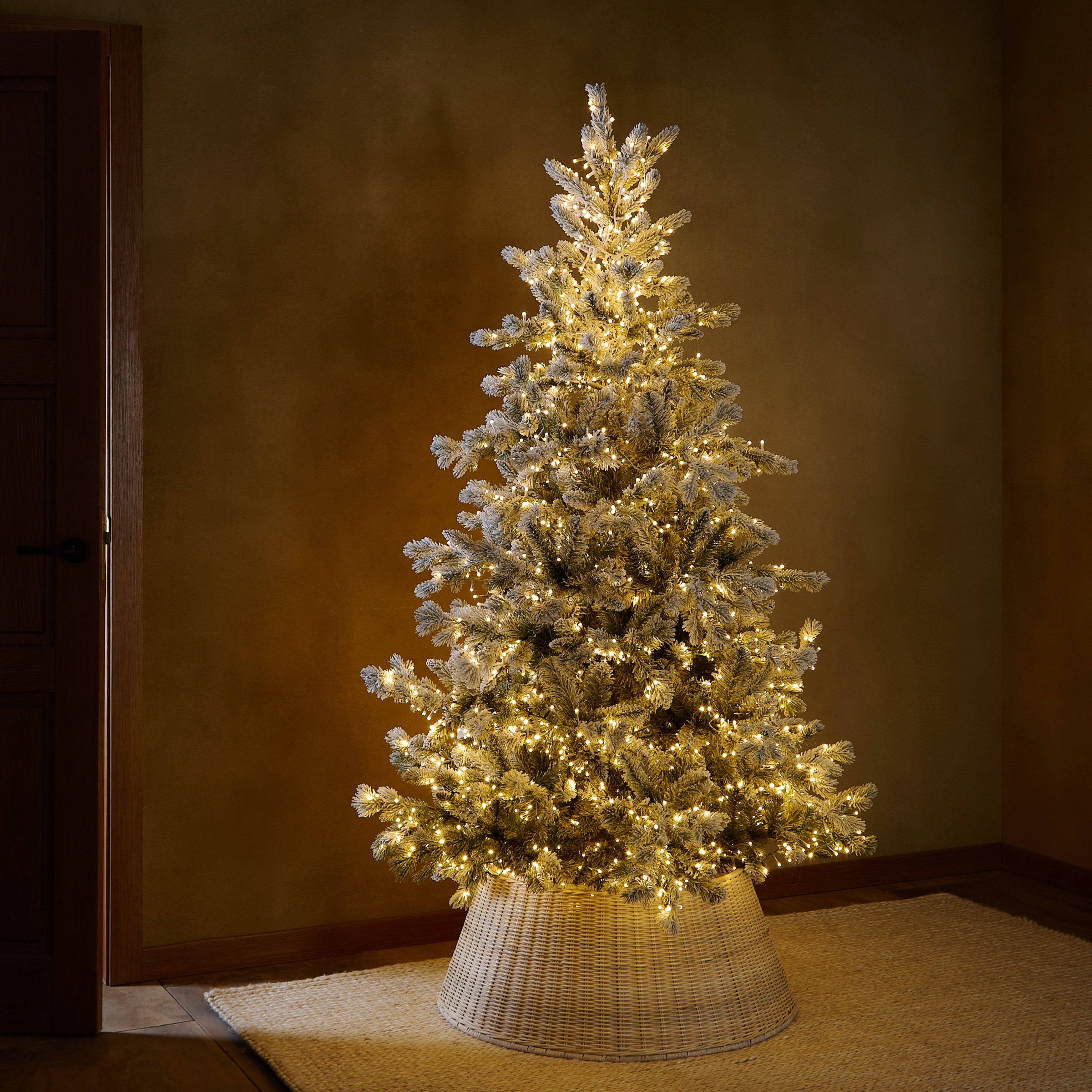 Árvore de Natal Nevada com Luz LED Sallen Branco-1