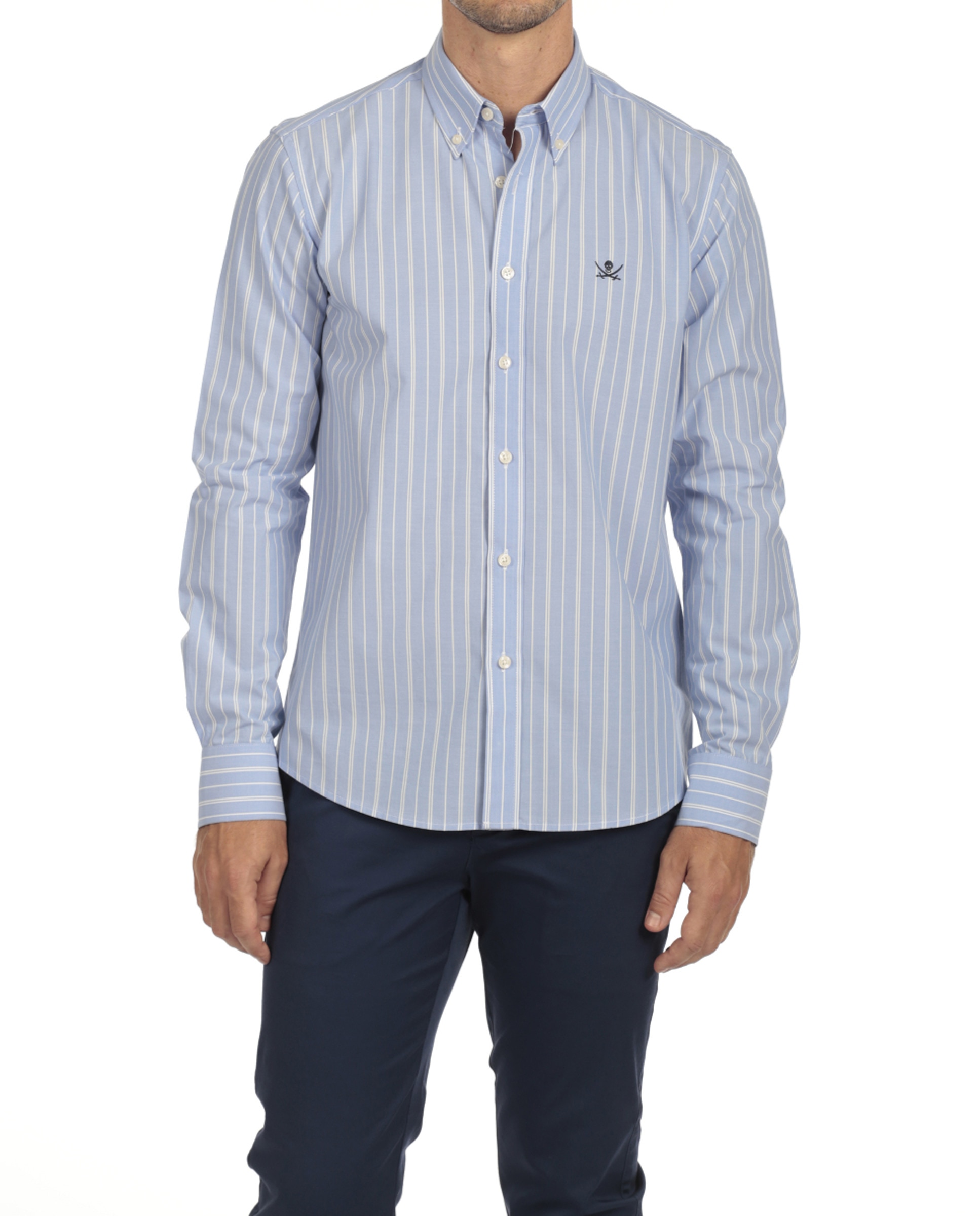 Imagen 0 de Camisa Algodón Hombre Rayas Manga Larga