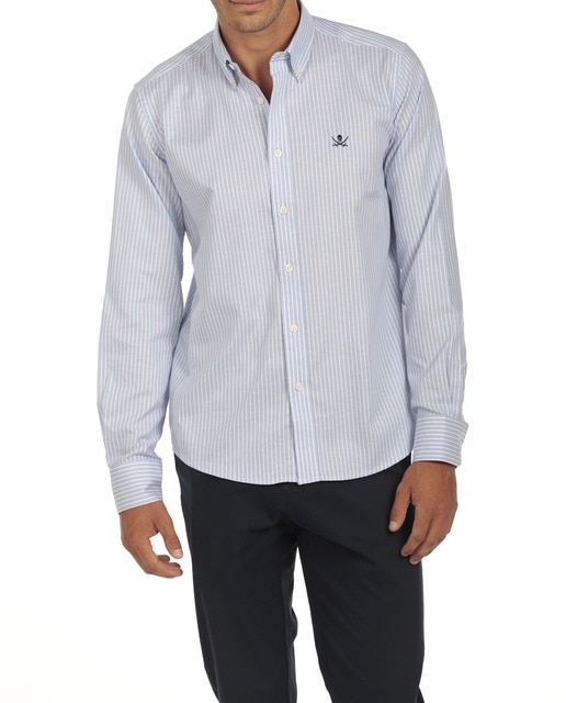 Imagen 0 de Camisa Algodón Hombre Rayas Manga Larga