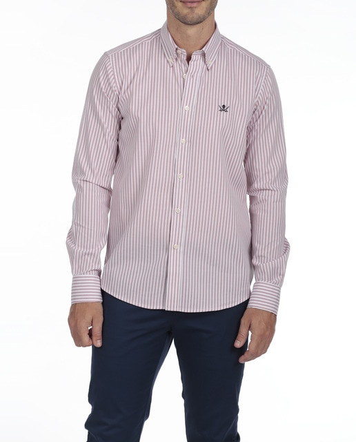 Imagen 0 de Camisa Algodón Hombre Rayas Manga Larga