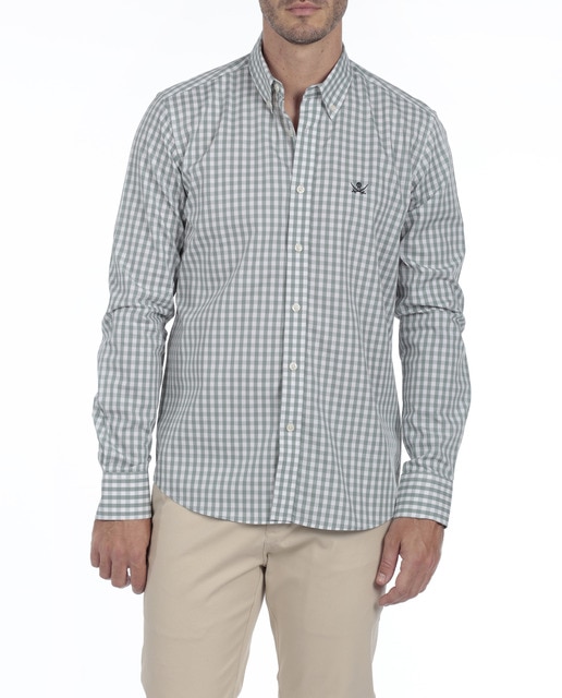 Imagen 0 de Camisa Algodón Hombre Rayas Manga Larga