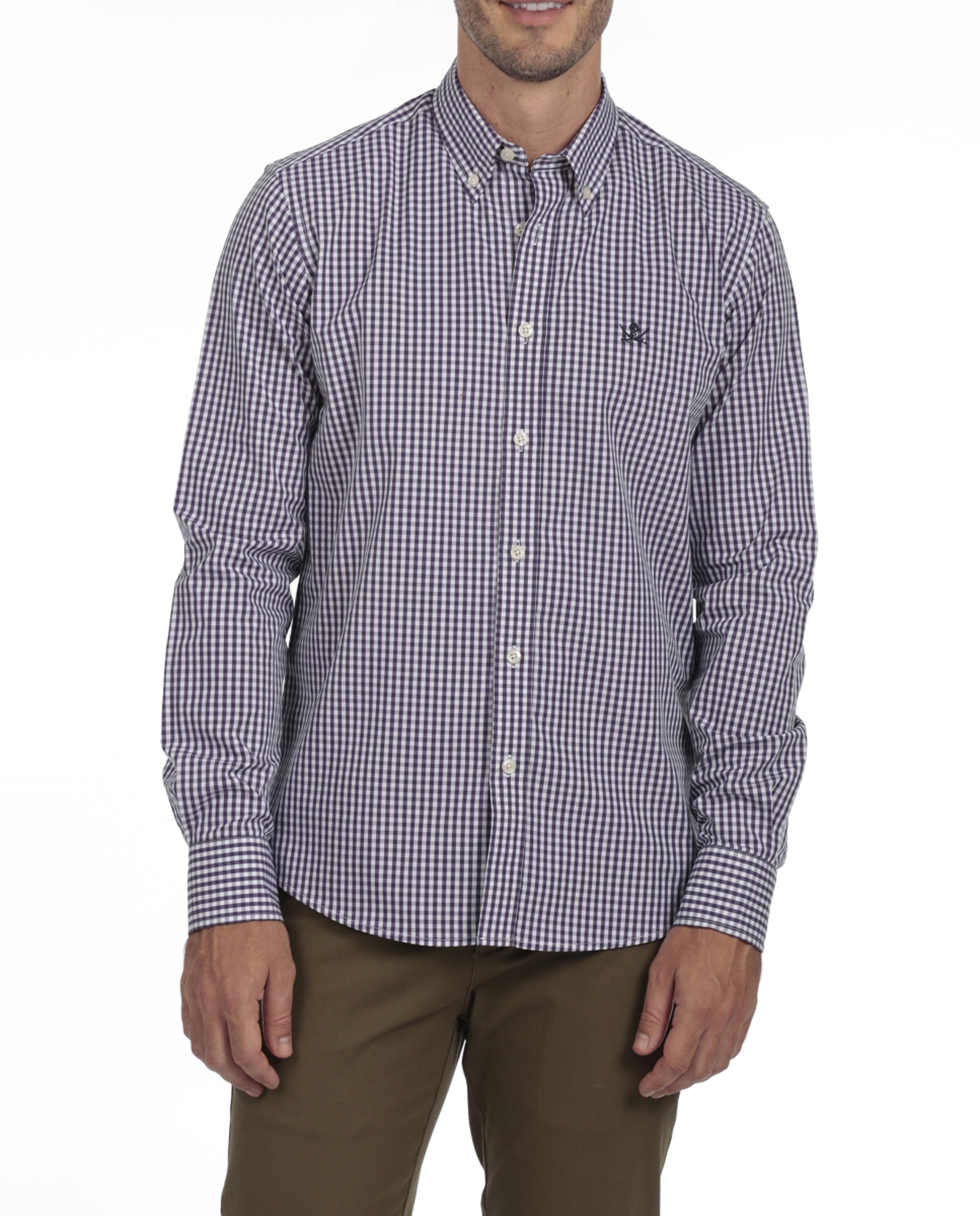 Imagen 0 de Camisa Algodón Hombre Rayas Manga Larga