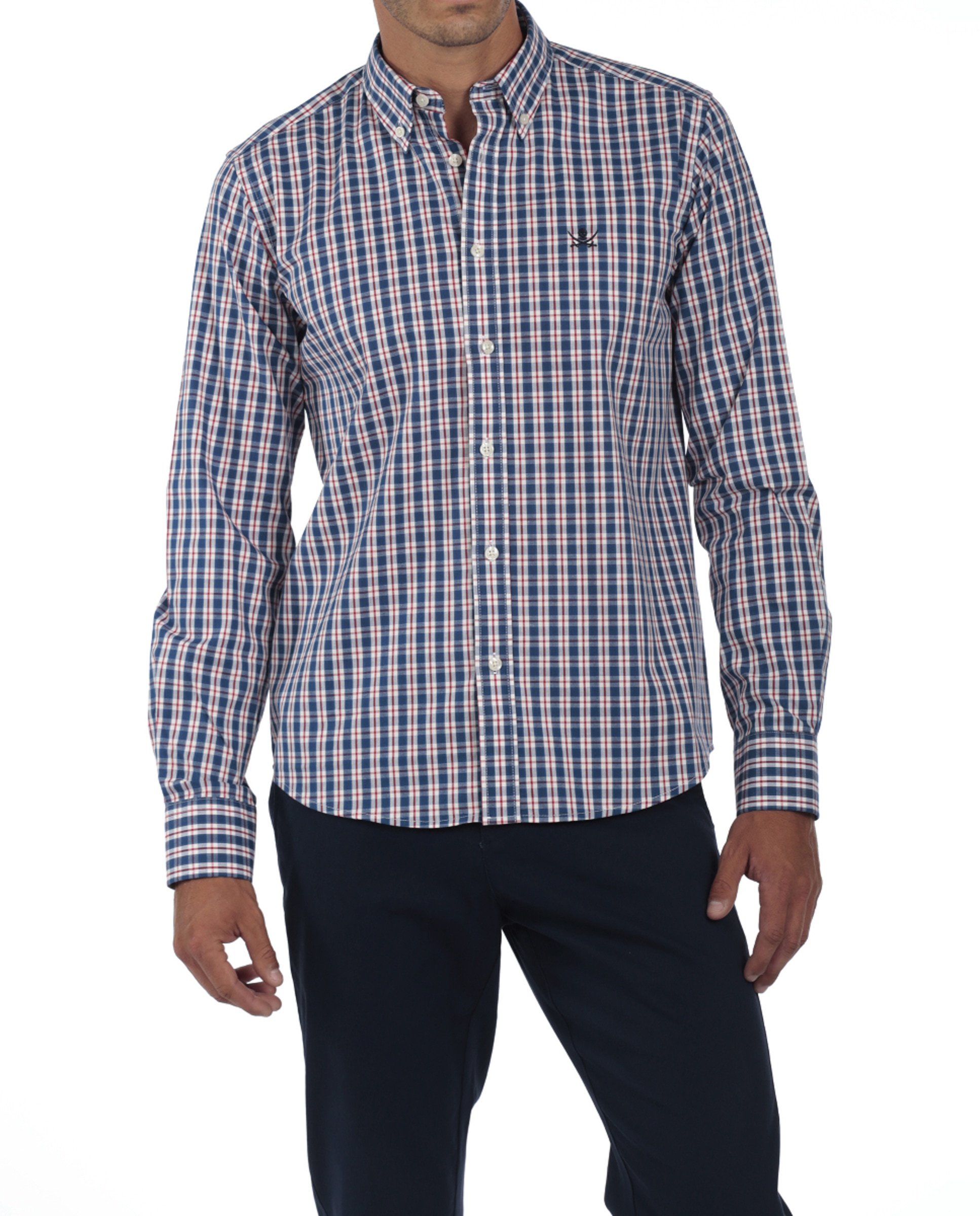 Imagen 0 de Camisa Algodón Hombre Rayas Manga Larga