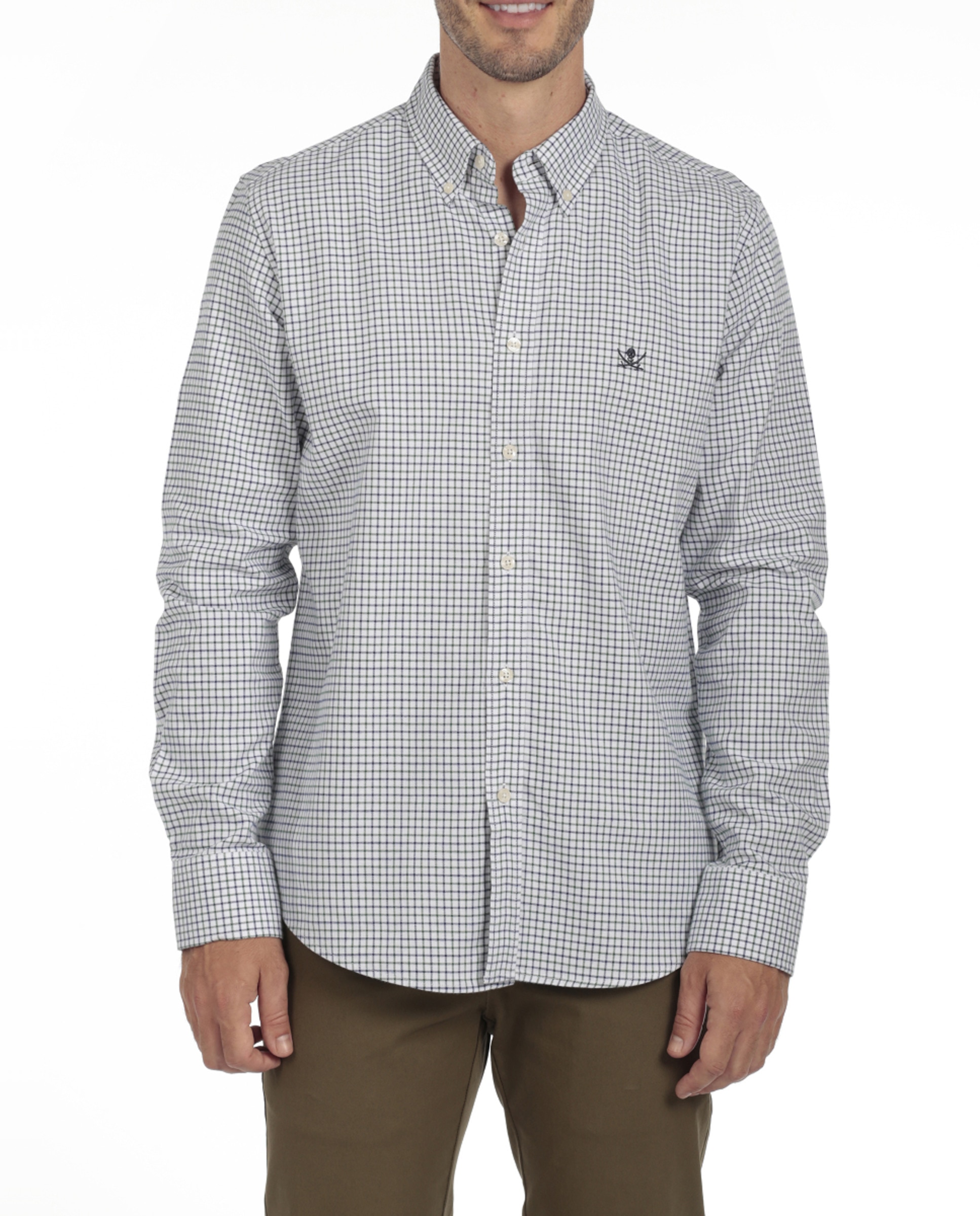 Imagen 0 de Camisa Algodón Hombre Rayas Manga Larga