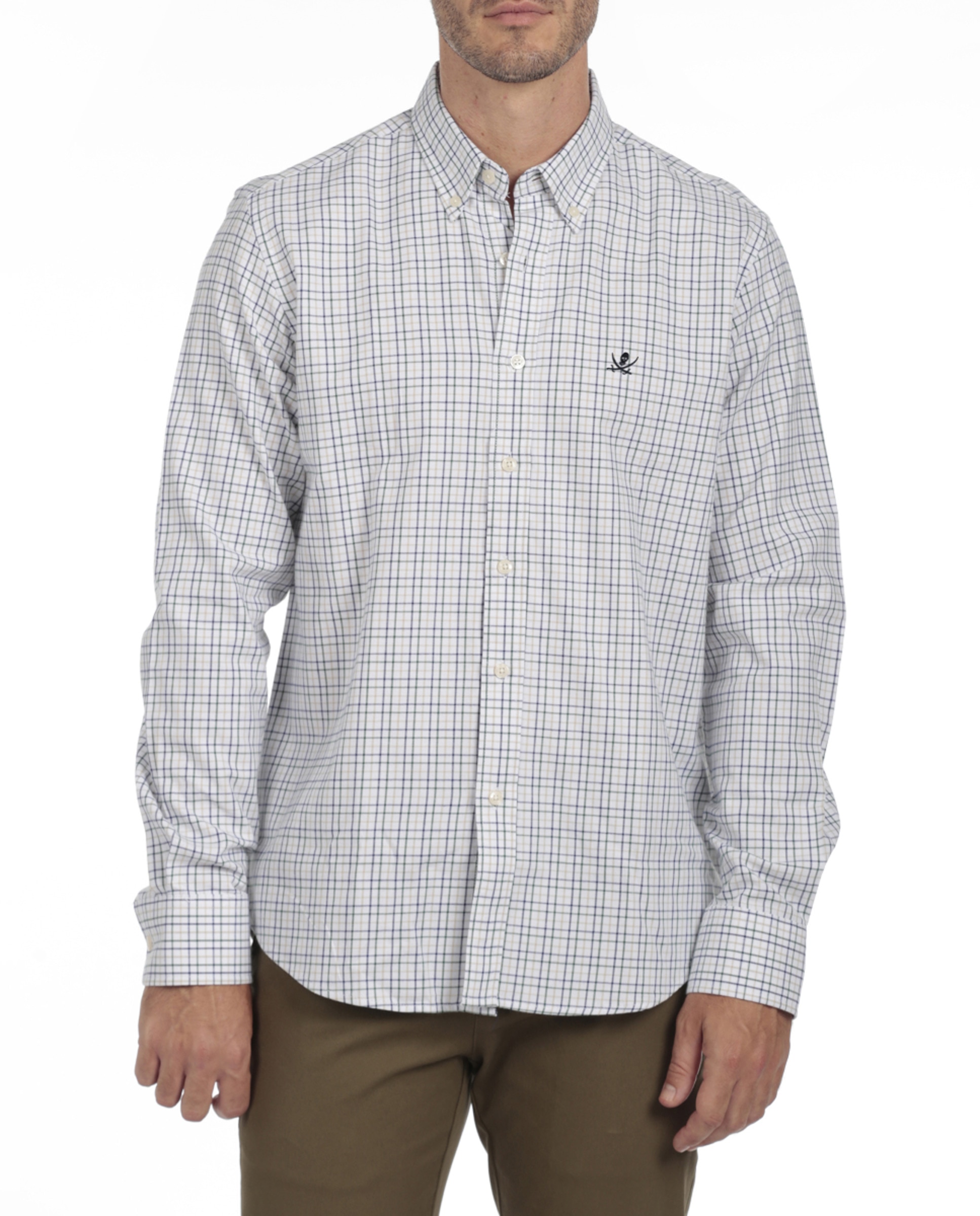 Imagen 0 de Camisa Algodón Hombre Rayas Manga Larga