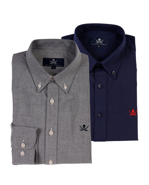 Imagen 0 de Pack 2 Camisas Oxford Hombre Manga Larga